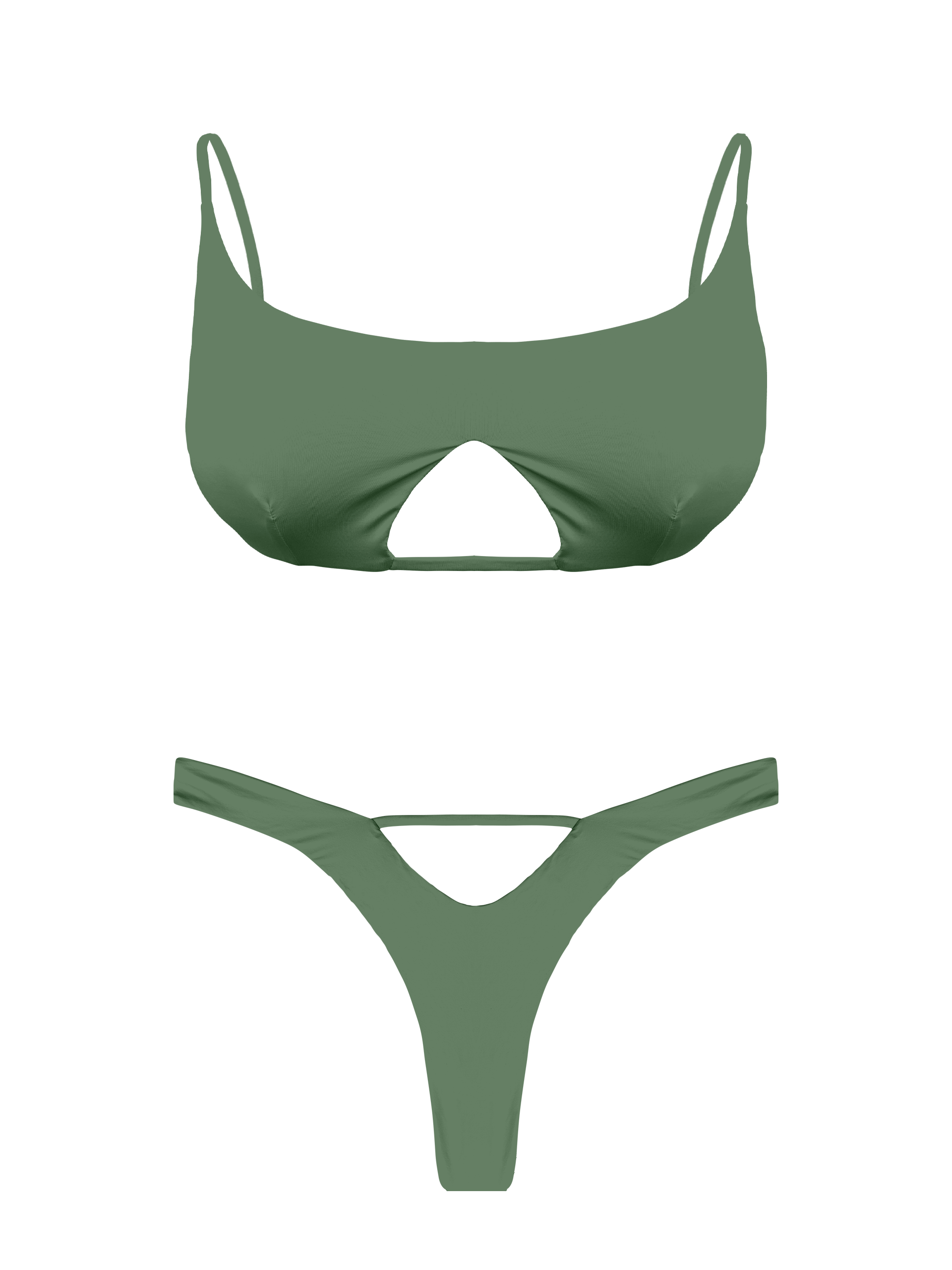 L'Amour Moss Cut Out Bikini Top