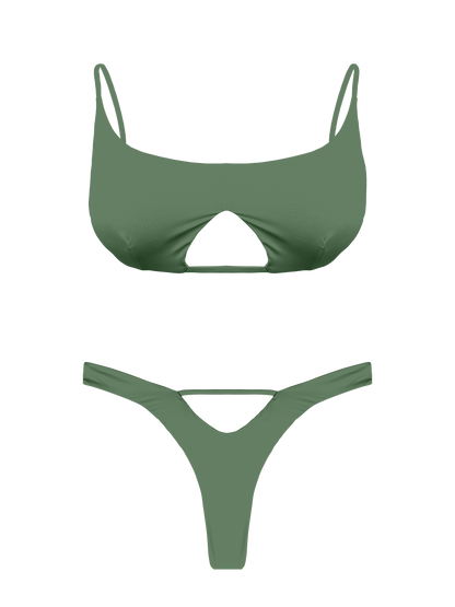 L'Amour Moss Cut Out Bikini Top