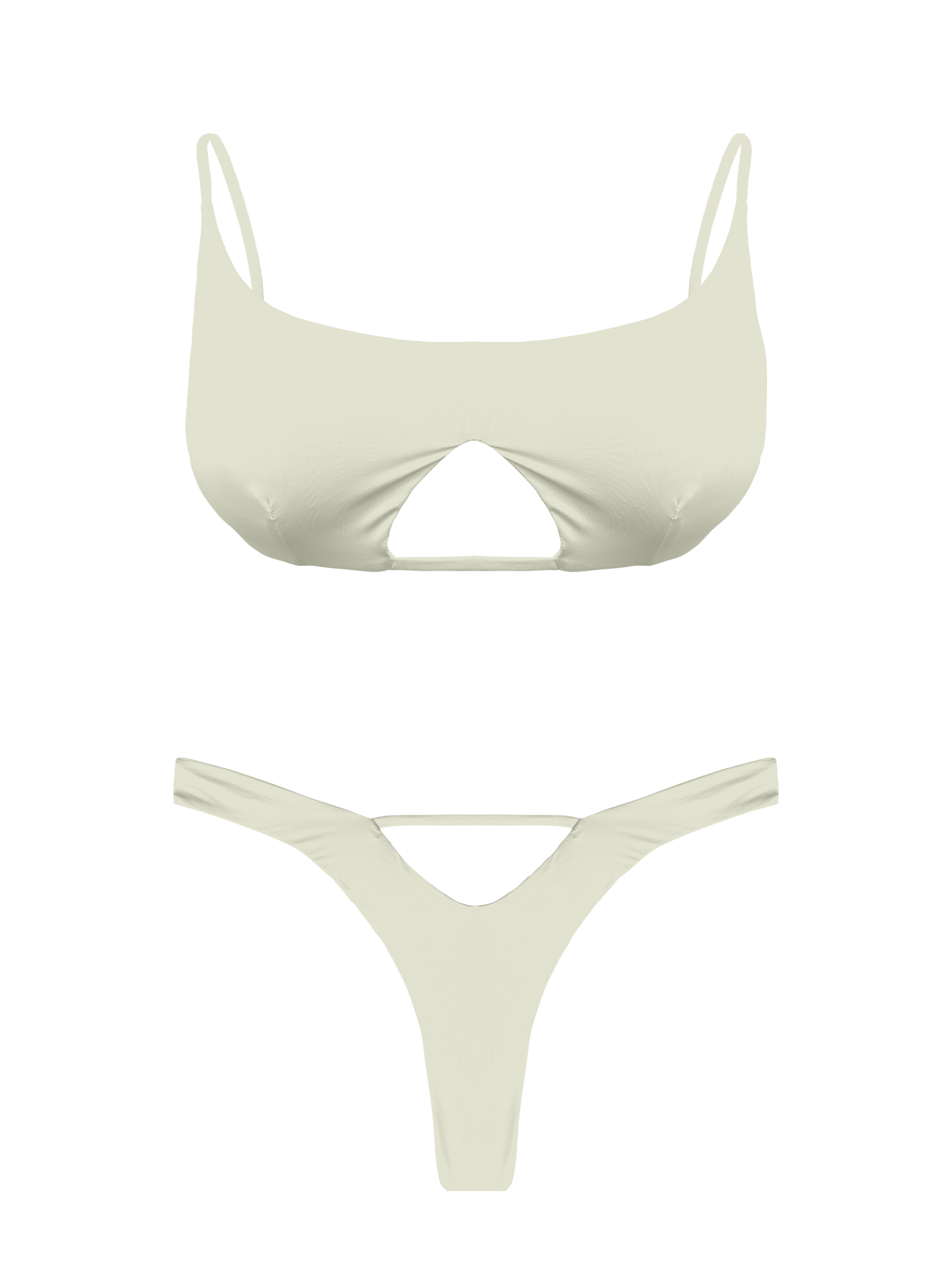 L'Amour Porcelain Cut Out Bikini Top