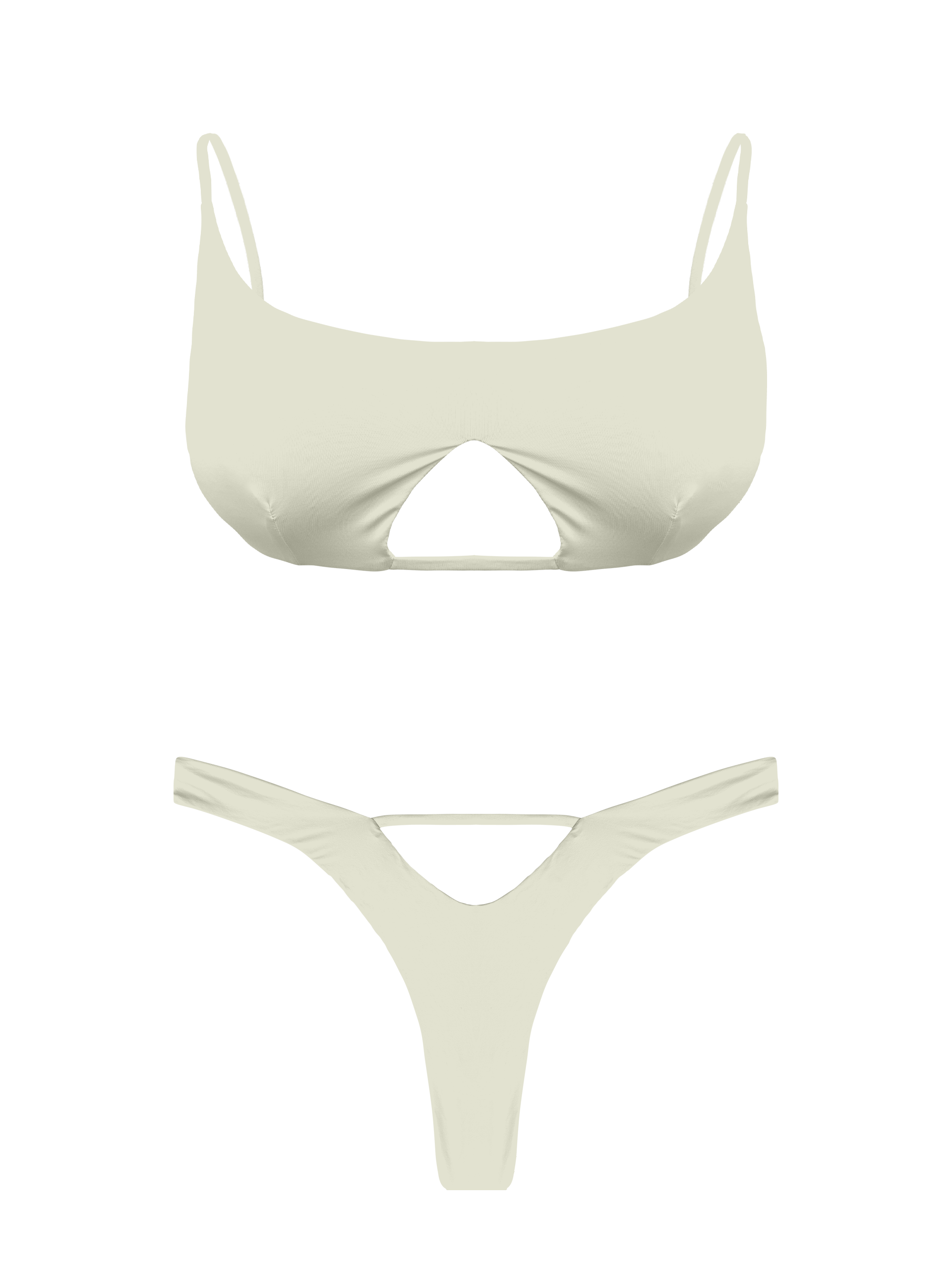 L'Amour Porcelain Cut Out Bikini Top