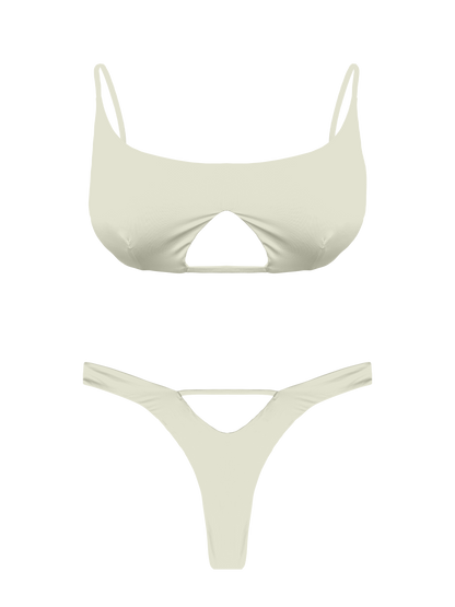 L'Amour Porcelain Cut Out Bikini Top