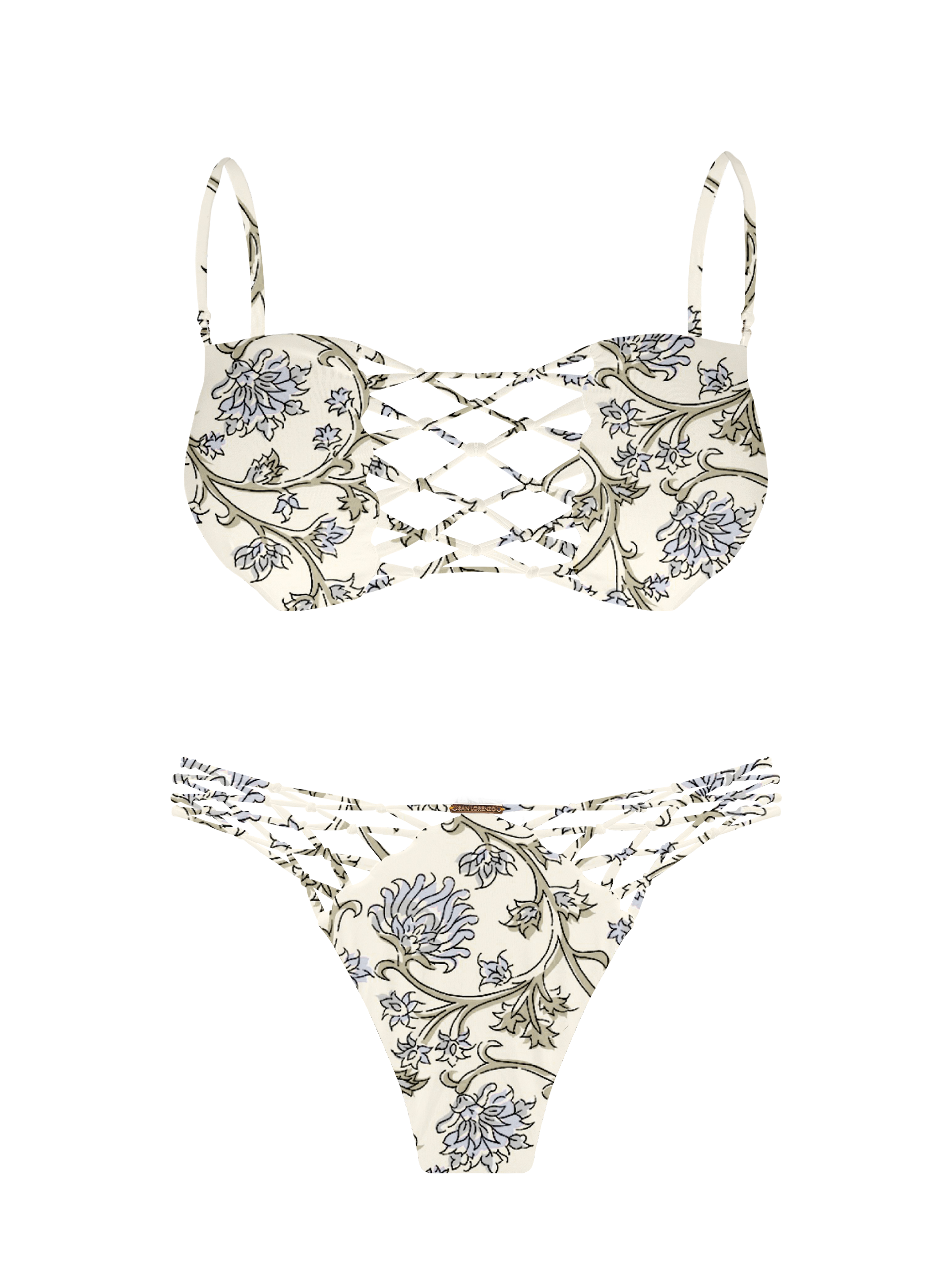 L'Amour Chantilly Lace Interlace V-Knot Bikini Bottom