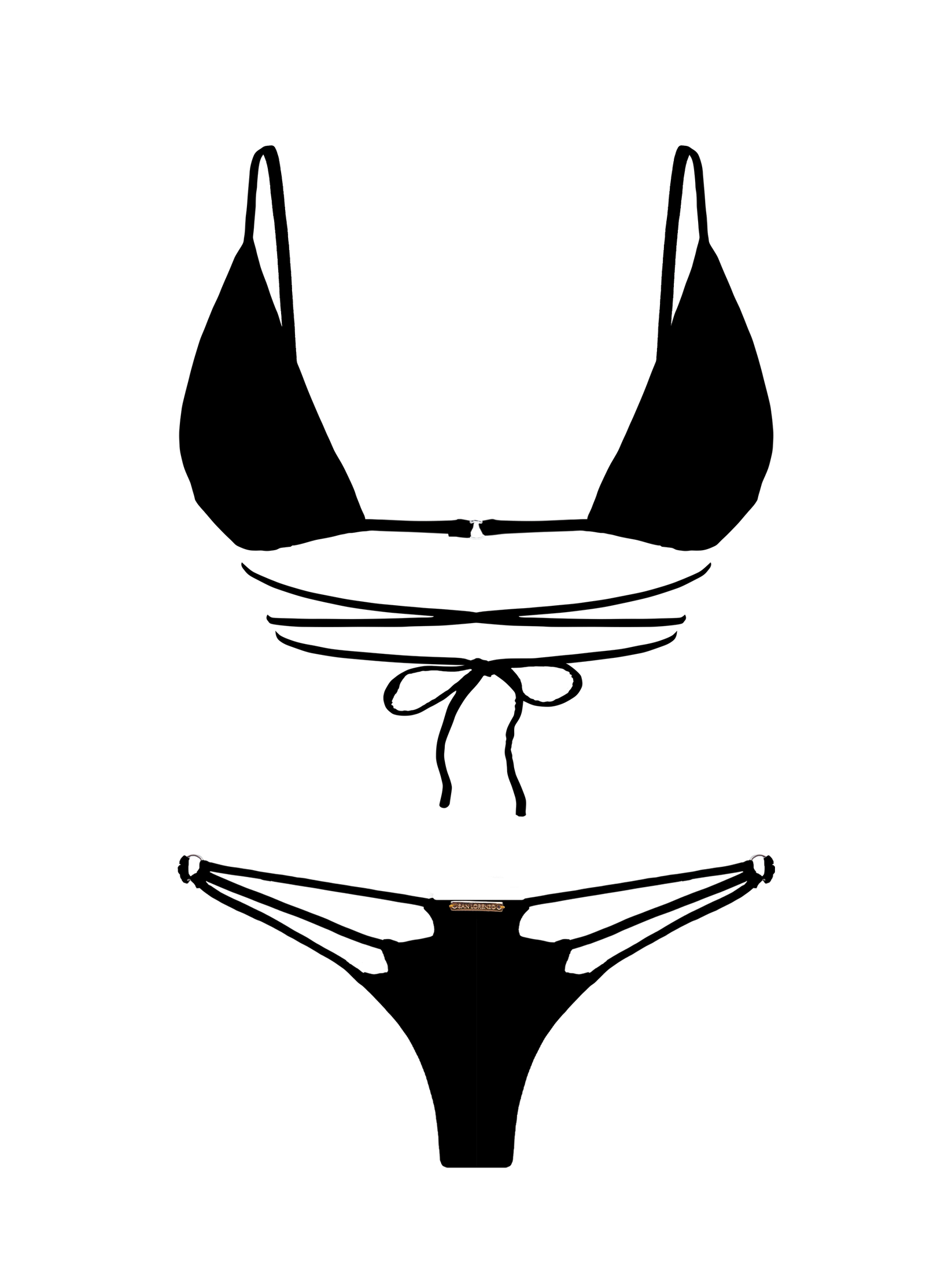 L'Amour Stone Multi Strap Bra Bikini Top San Lorenzo Bikinis