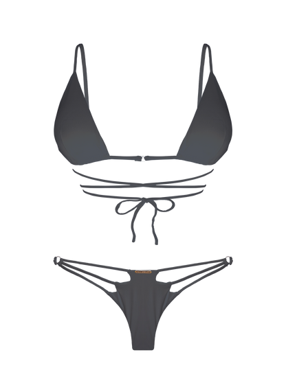 L'Amour Granite Multi Strap Bra Bikini Top