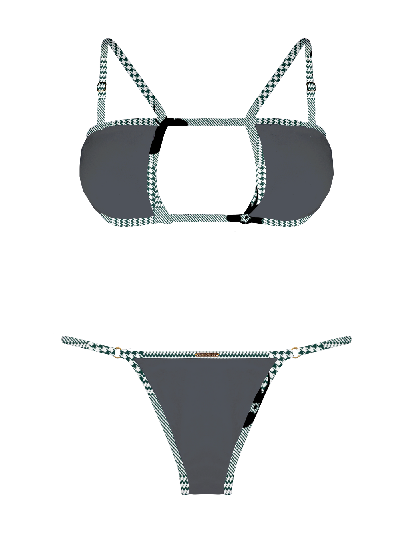 L'Amour Granite Trim Keyhole Bikini Top