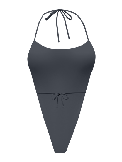L'Amour Granite Triangle Thong One Piece Bikini