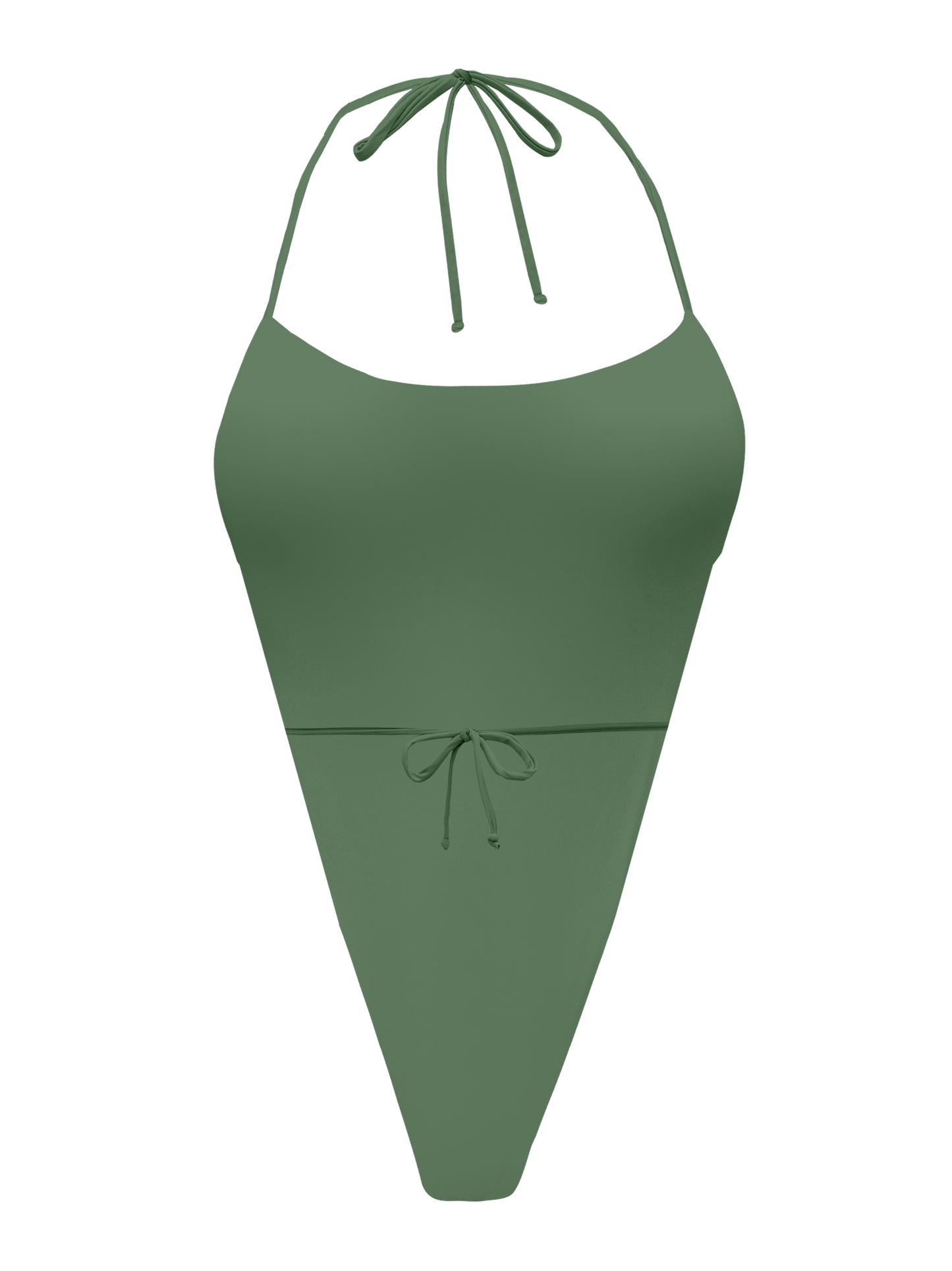 L'Amour Moss Triangle Thong One Piece Bikini