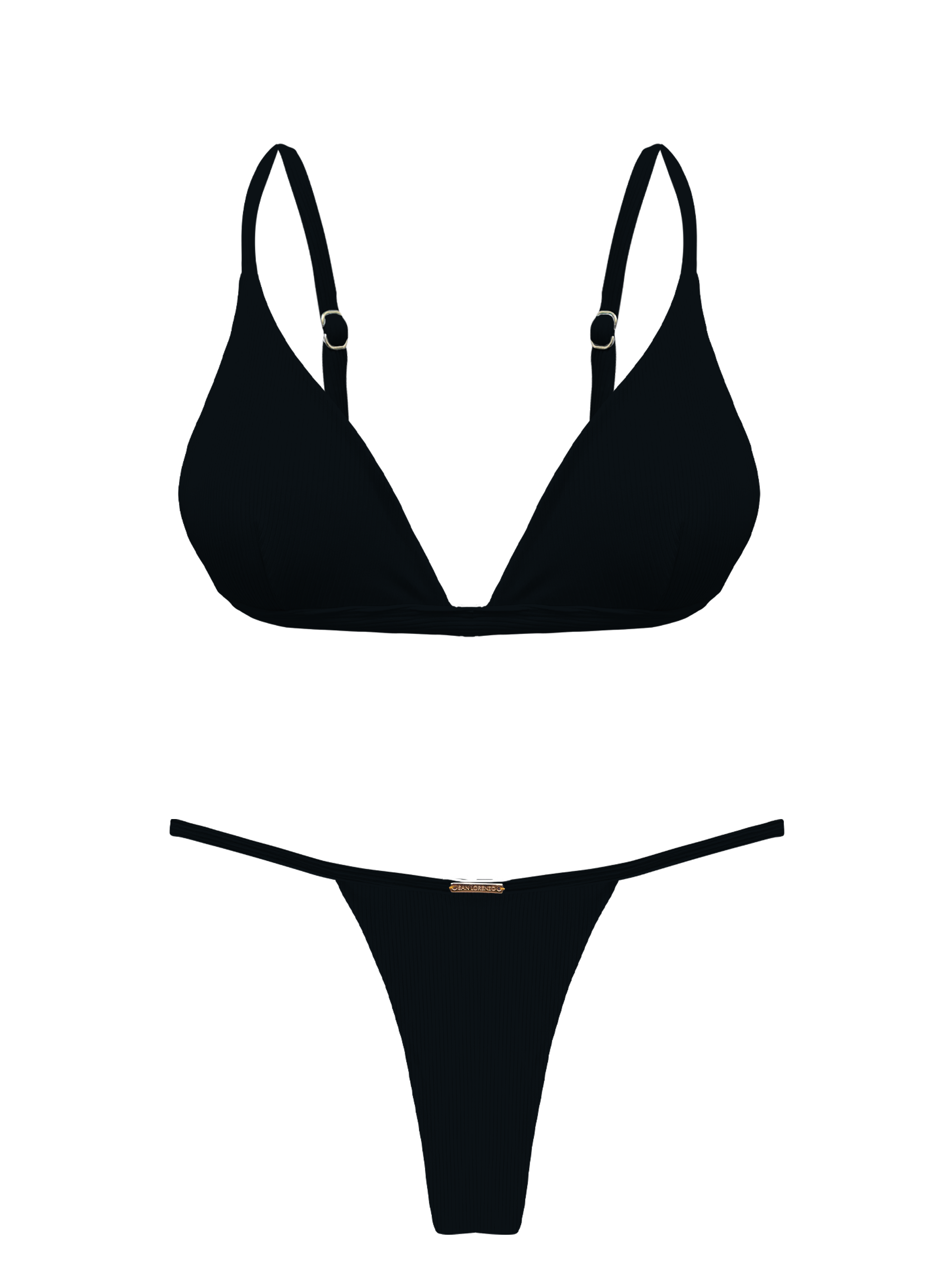 Bonita Obsidian Elastic Thin Brief Bikini Bottom