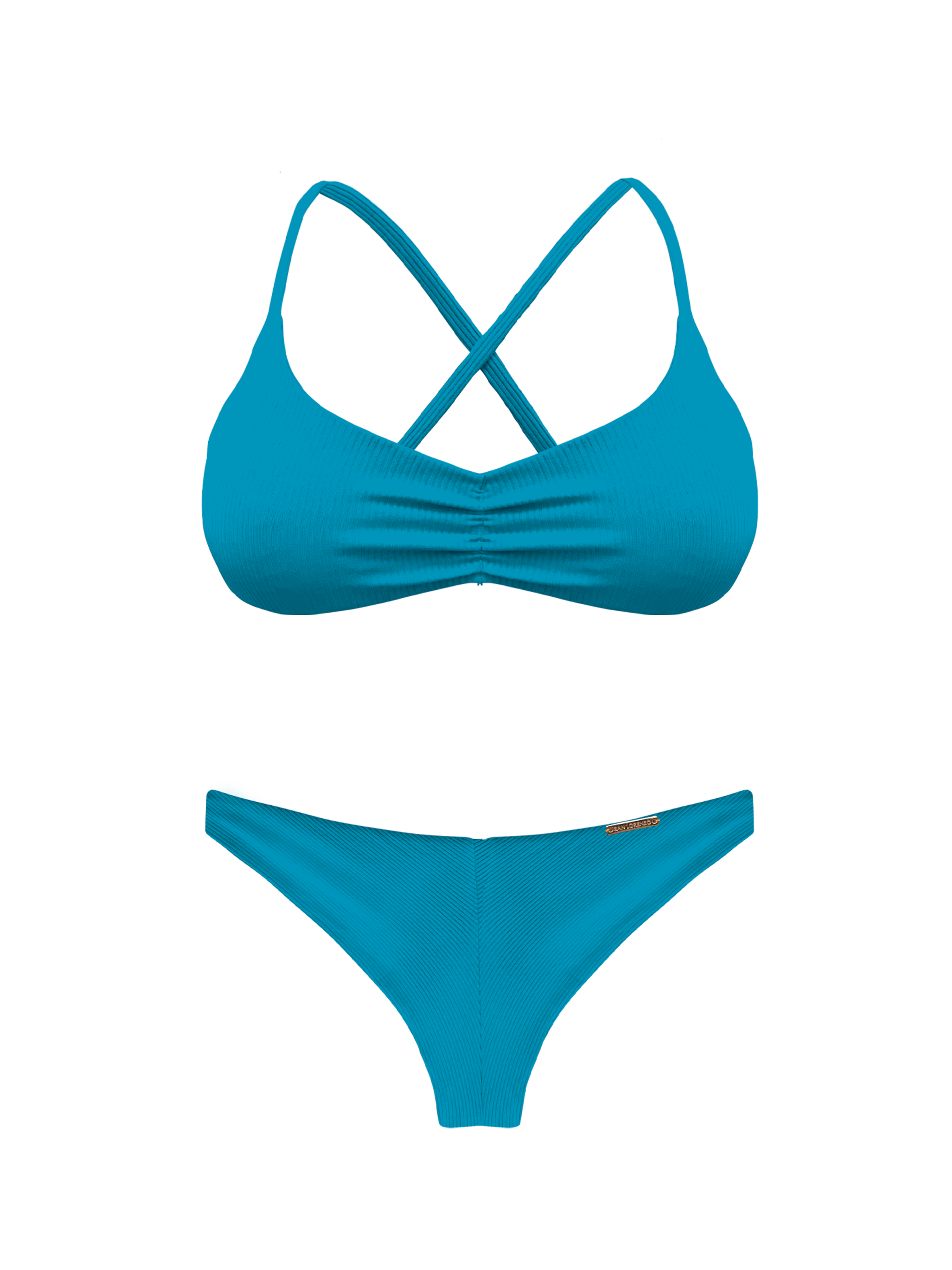 Bonita Paradise  Ruched Cross Back Bikini Top