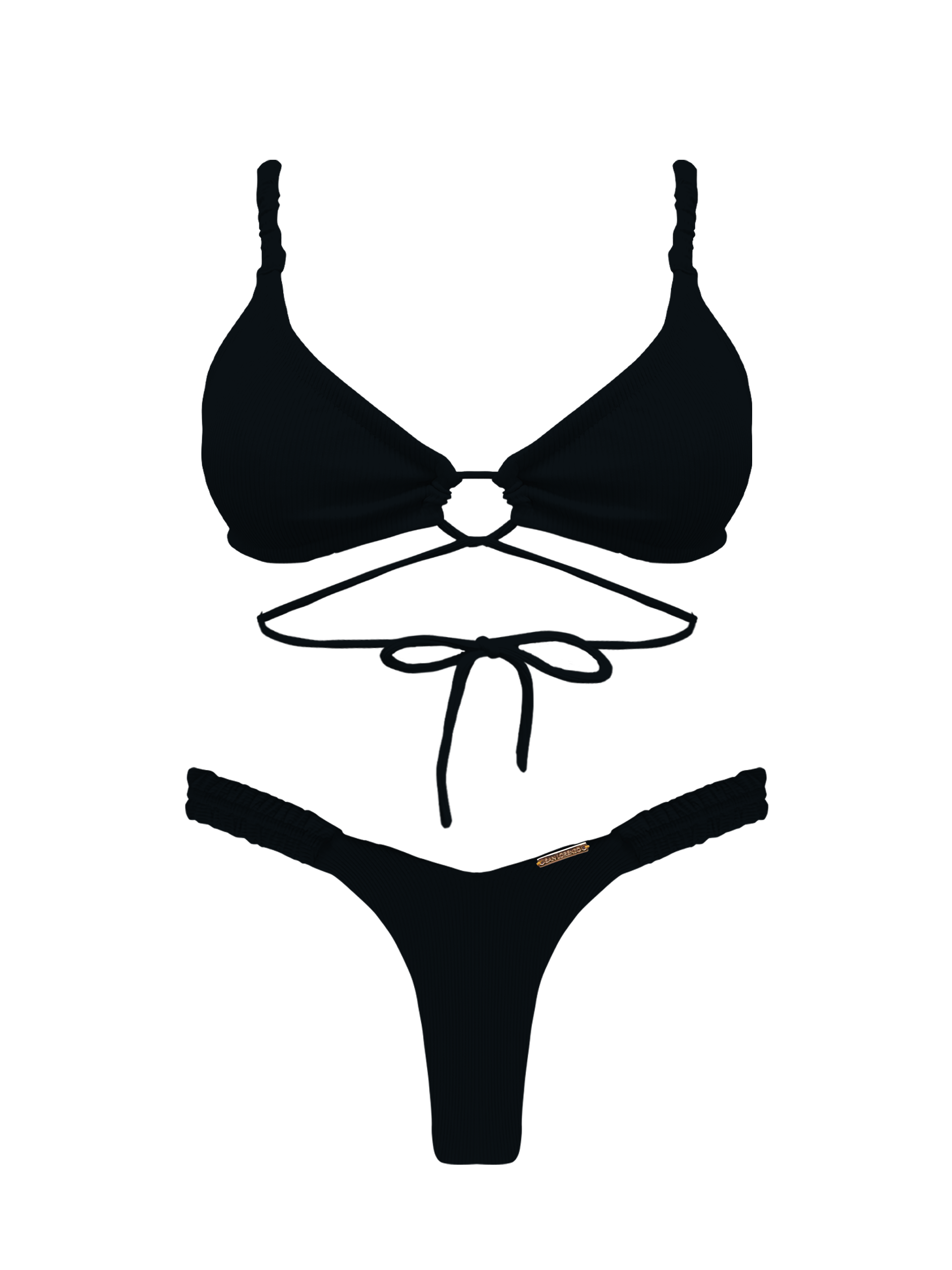 Bonita Obsidian Garder Bikini Bottom