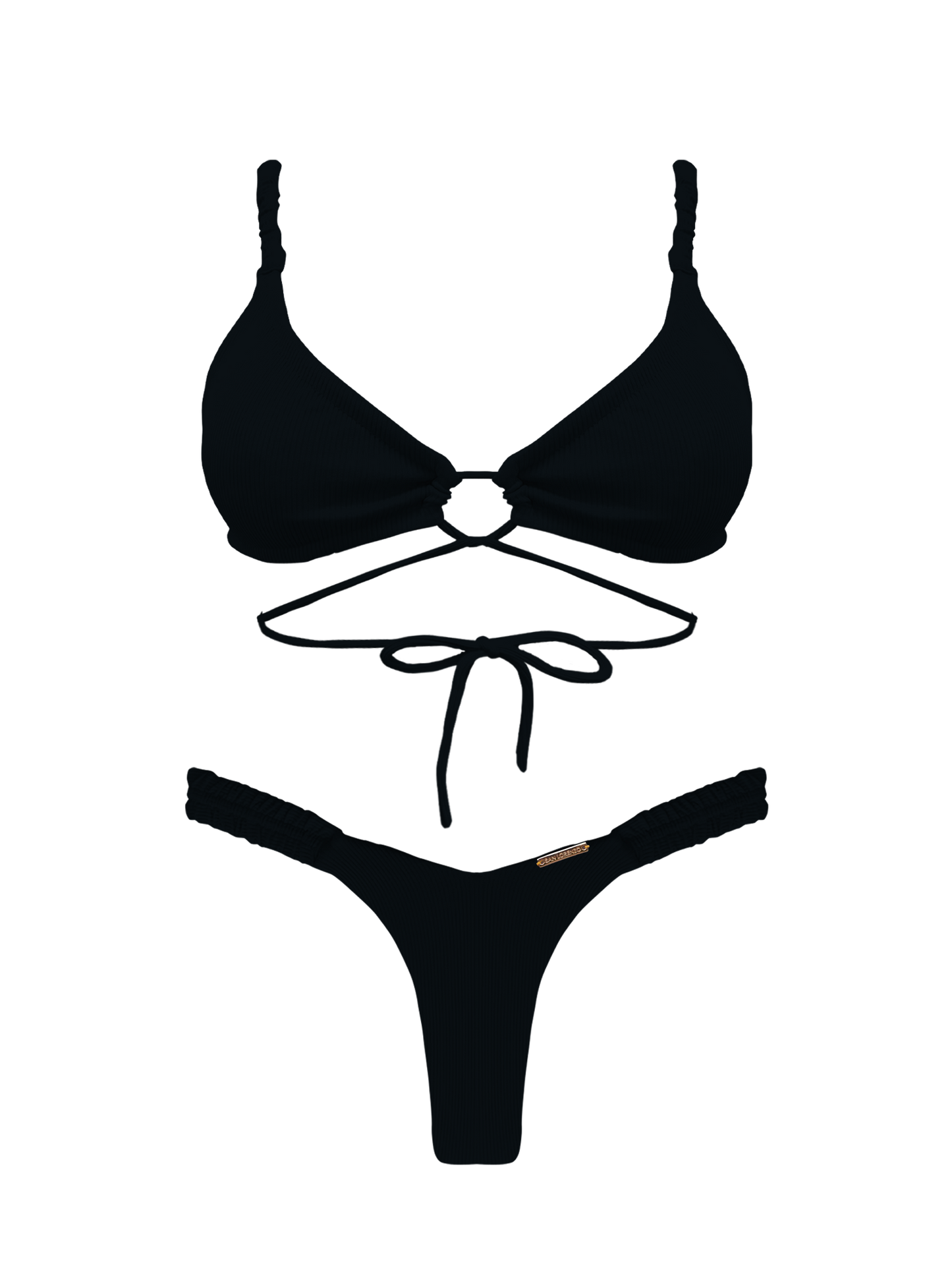 Bonita Obsidian Multi Ruched Bikini Top