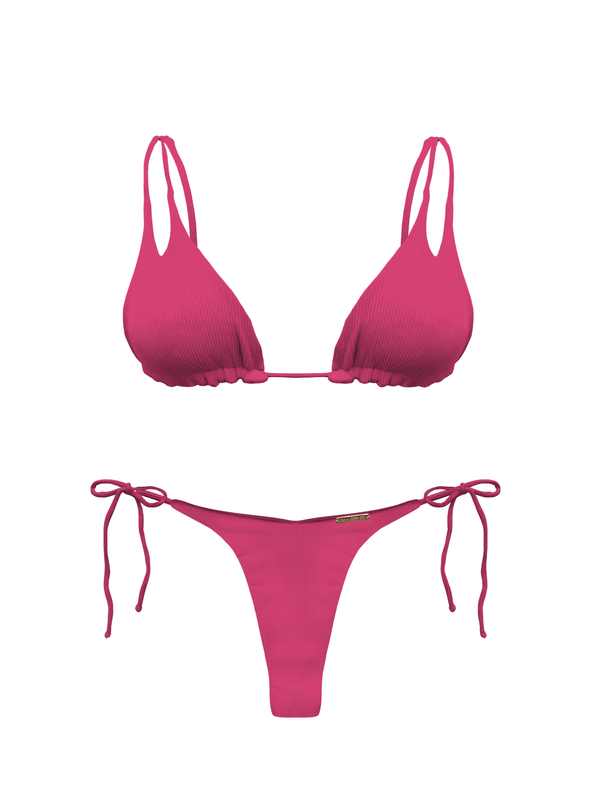 Bonita Blossom High Cut Side Tie Thong Bikini Bottom