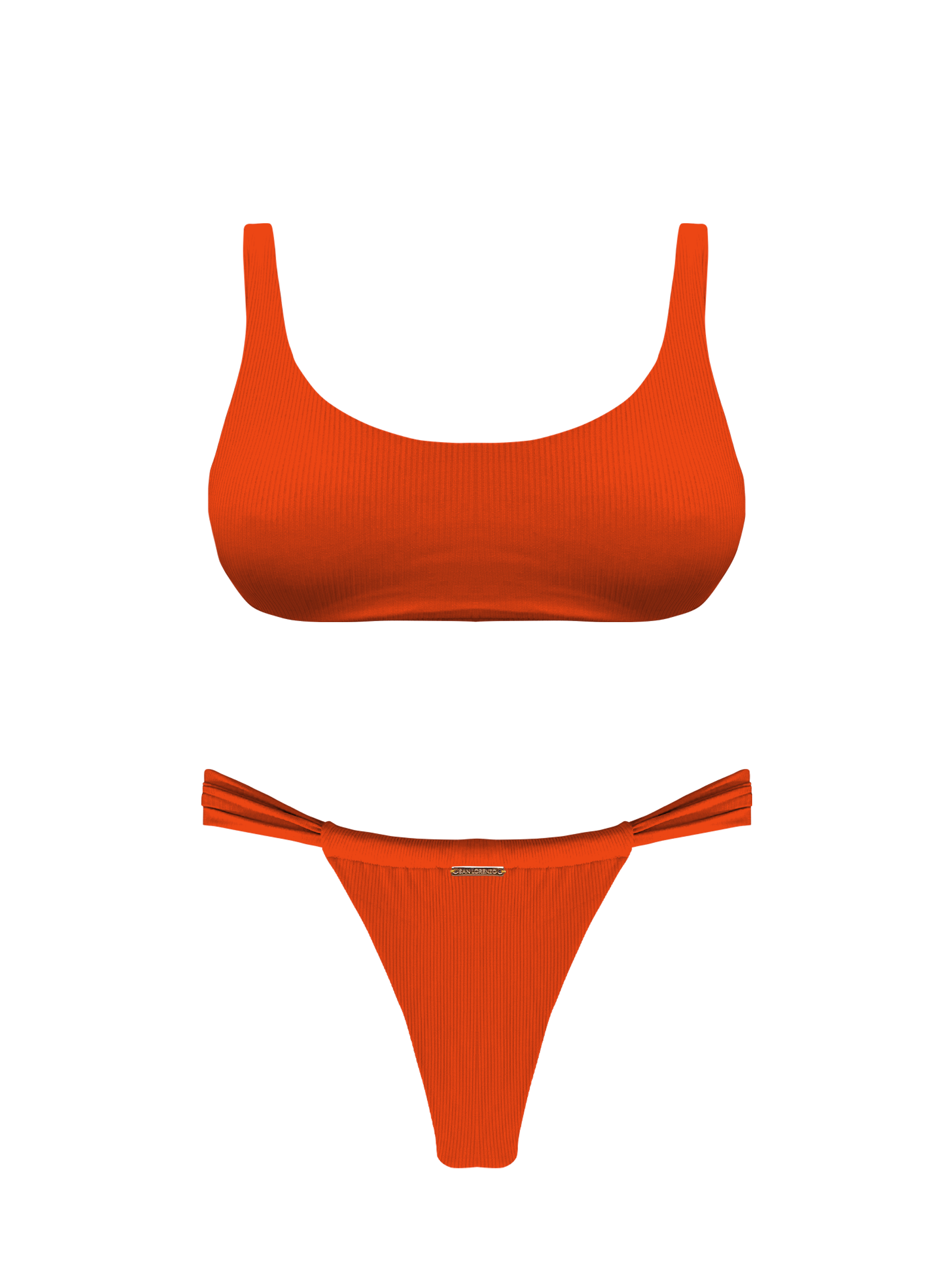 Bonita Sunset Sliding Thong Brief Bikini Bottom