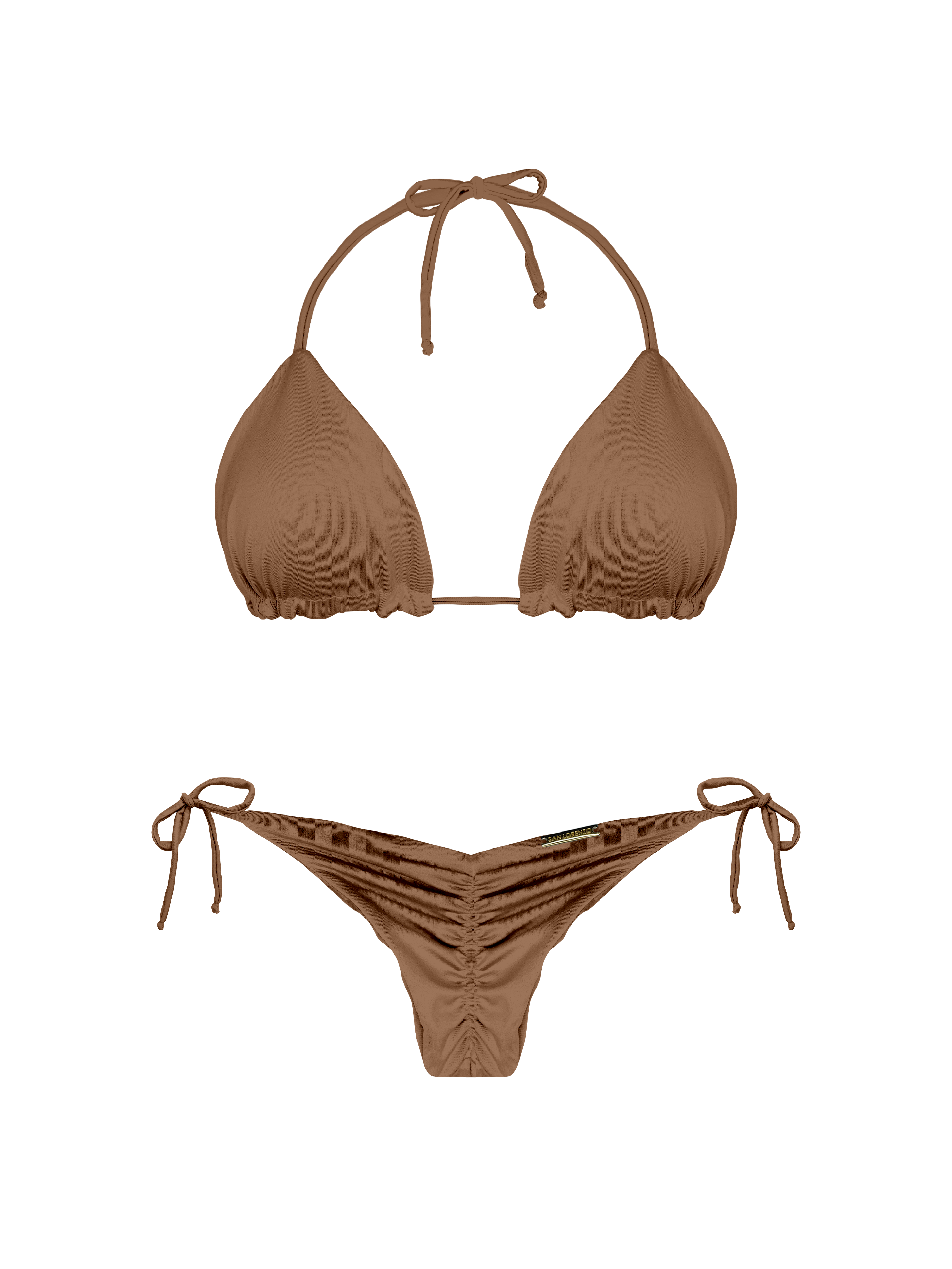 Essential Solids Mudslide Magic Thin Scrunch Brief Bikini Bottom