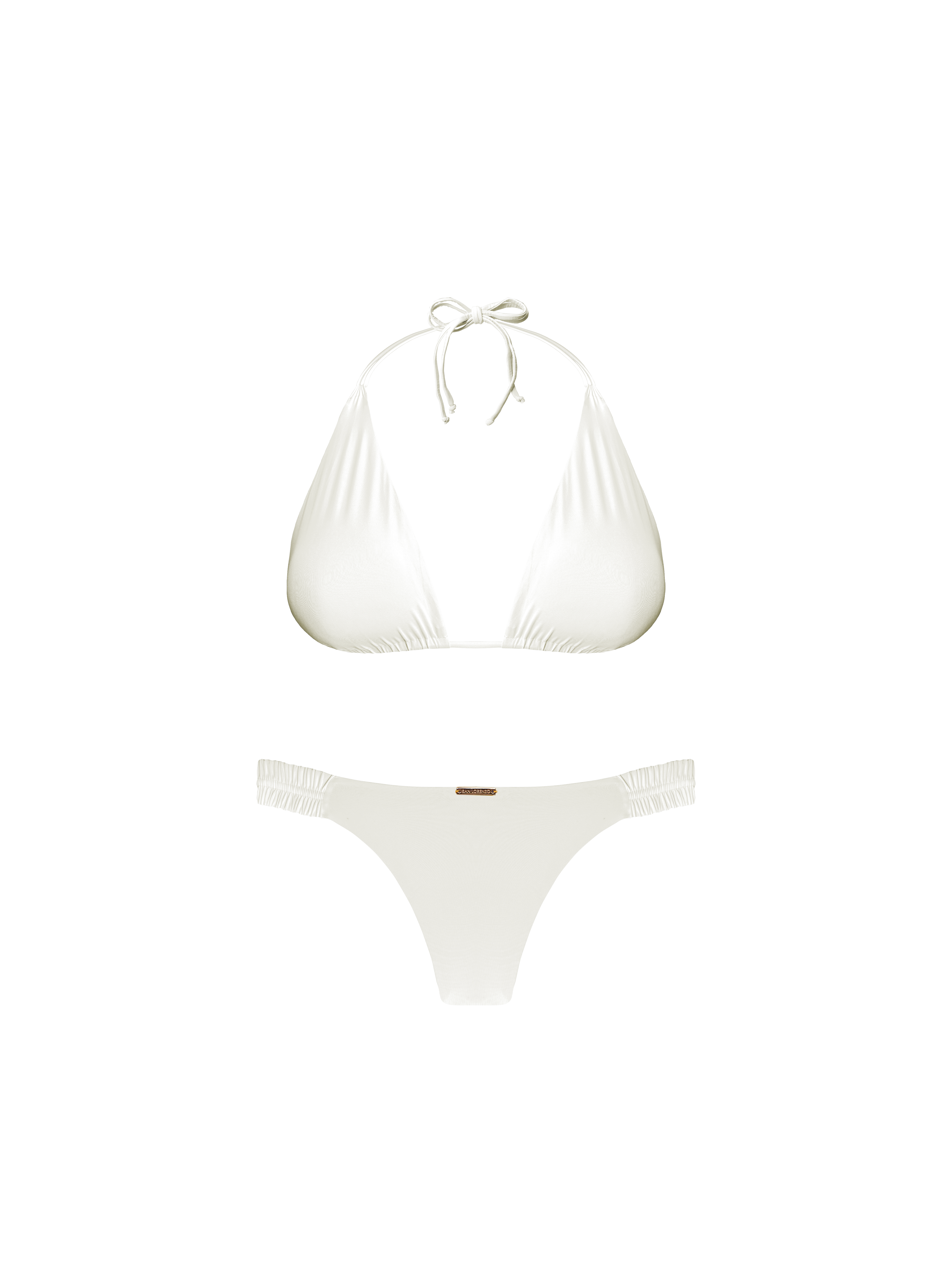 Eterna True Pearl Double String Halter Bikini Top