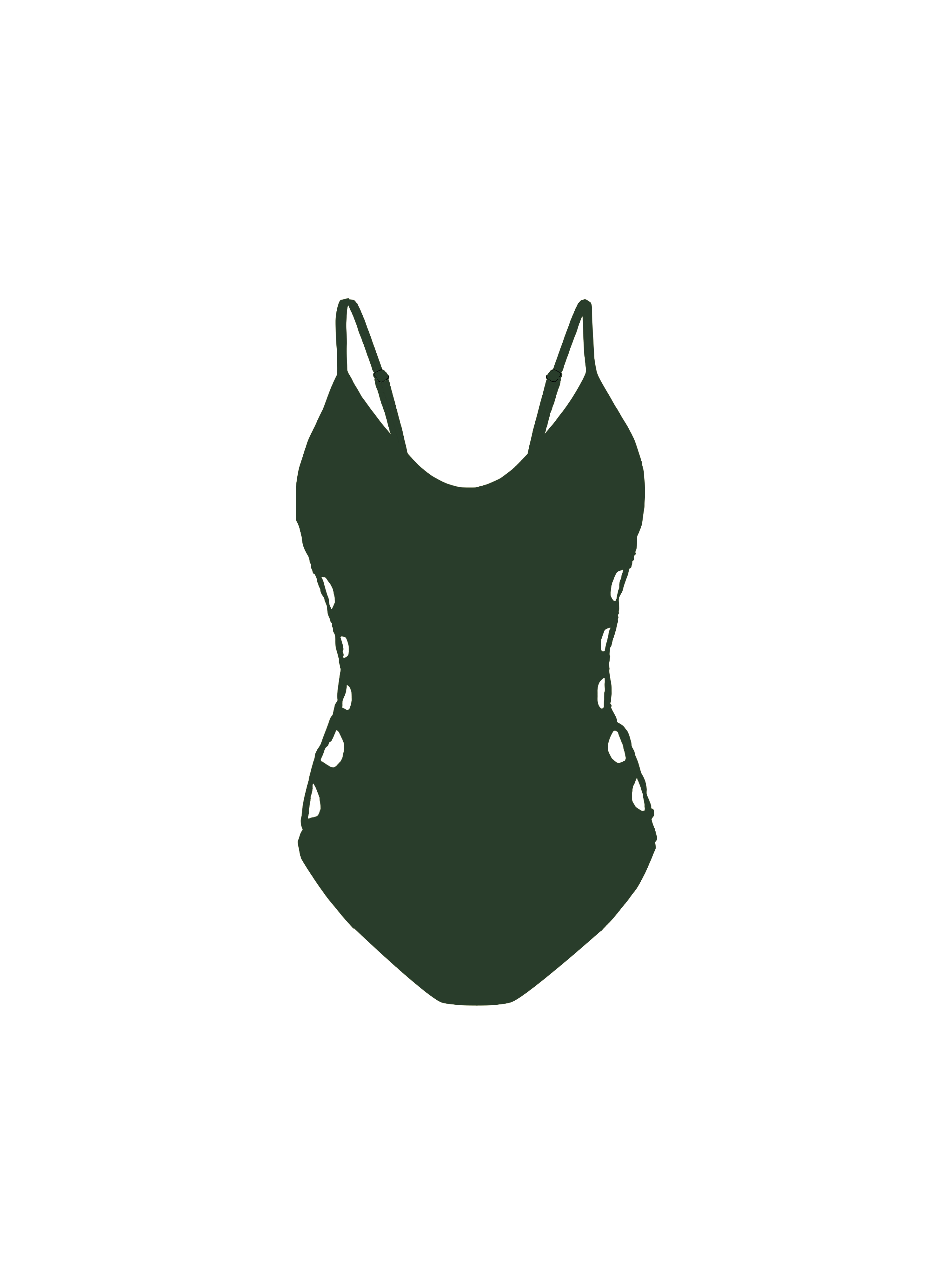 Eterna Lush Olive Side Lace Up Bikini One Piece