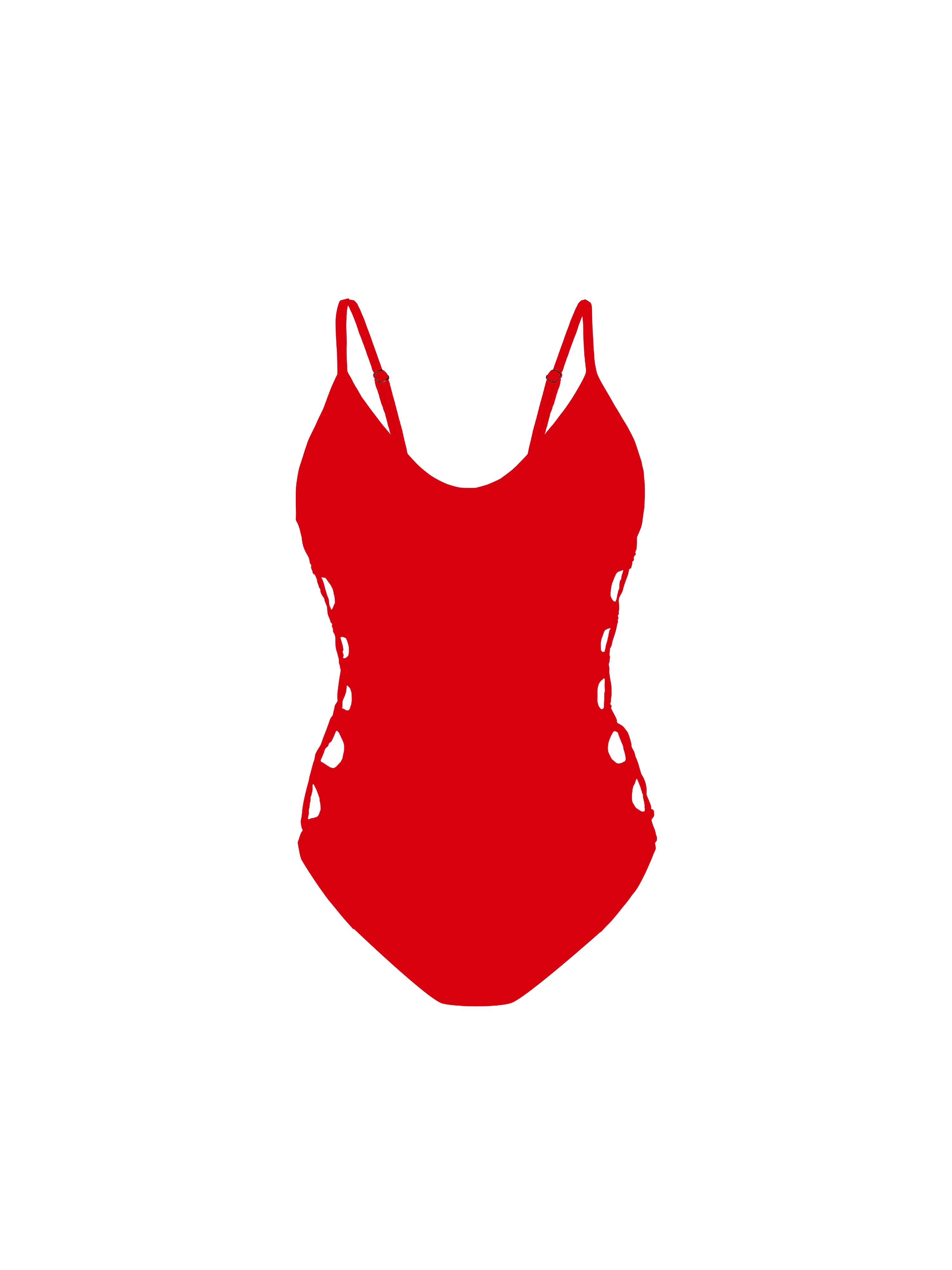 Eterna True Crimson Side Lace Up Bikini One Piece