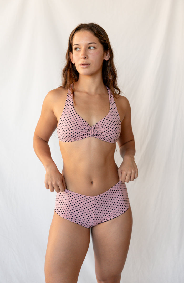 80's Muse Rosewater Dots Twisted Sport Bikini Top – San Lorenzo