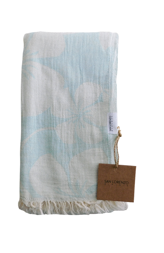 Flower Light Blue Towel