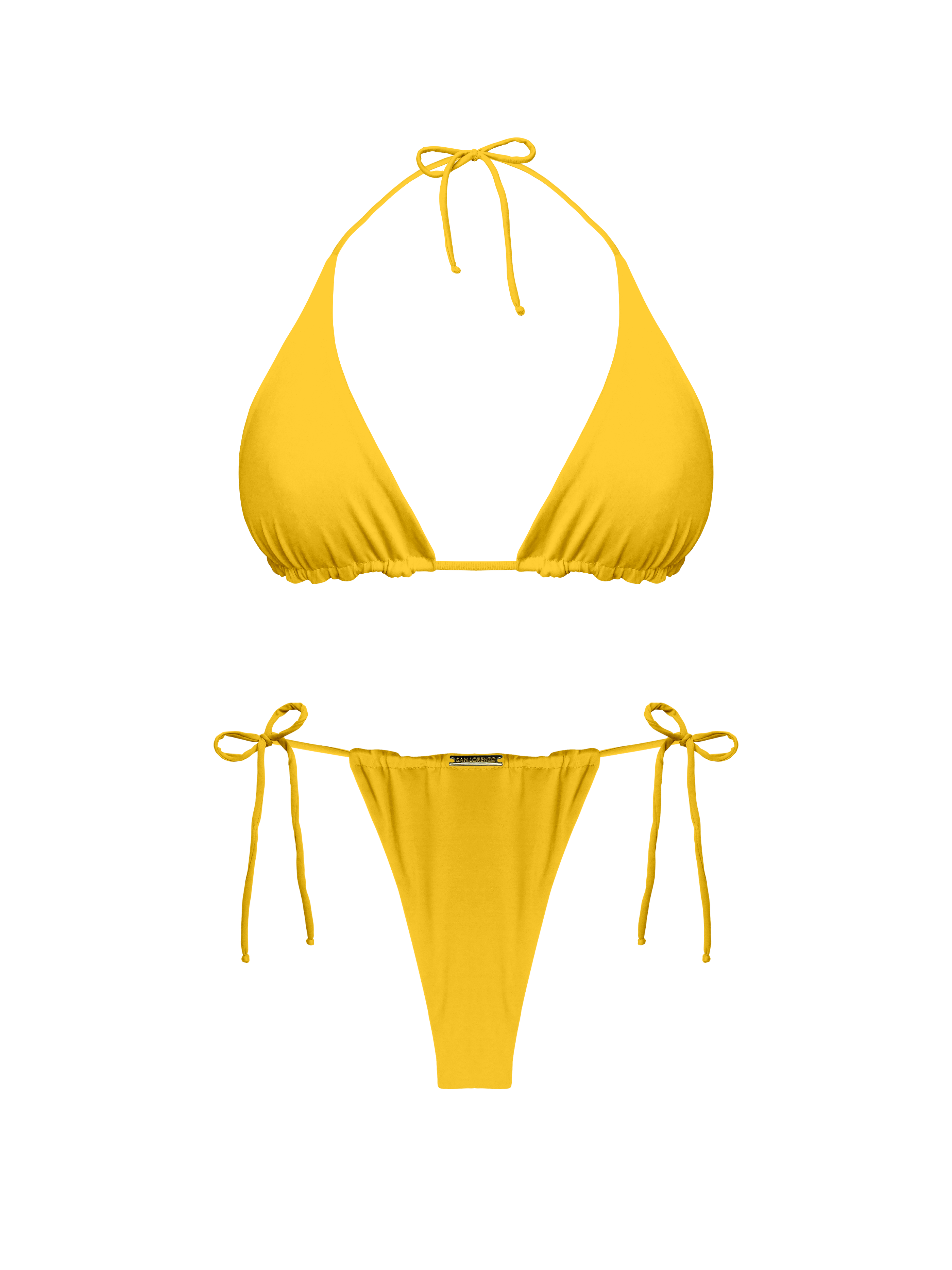 Moorea Golden Island Sliding Side Tie Bikini Bottom