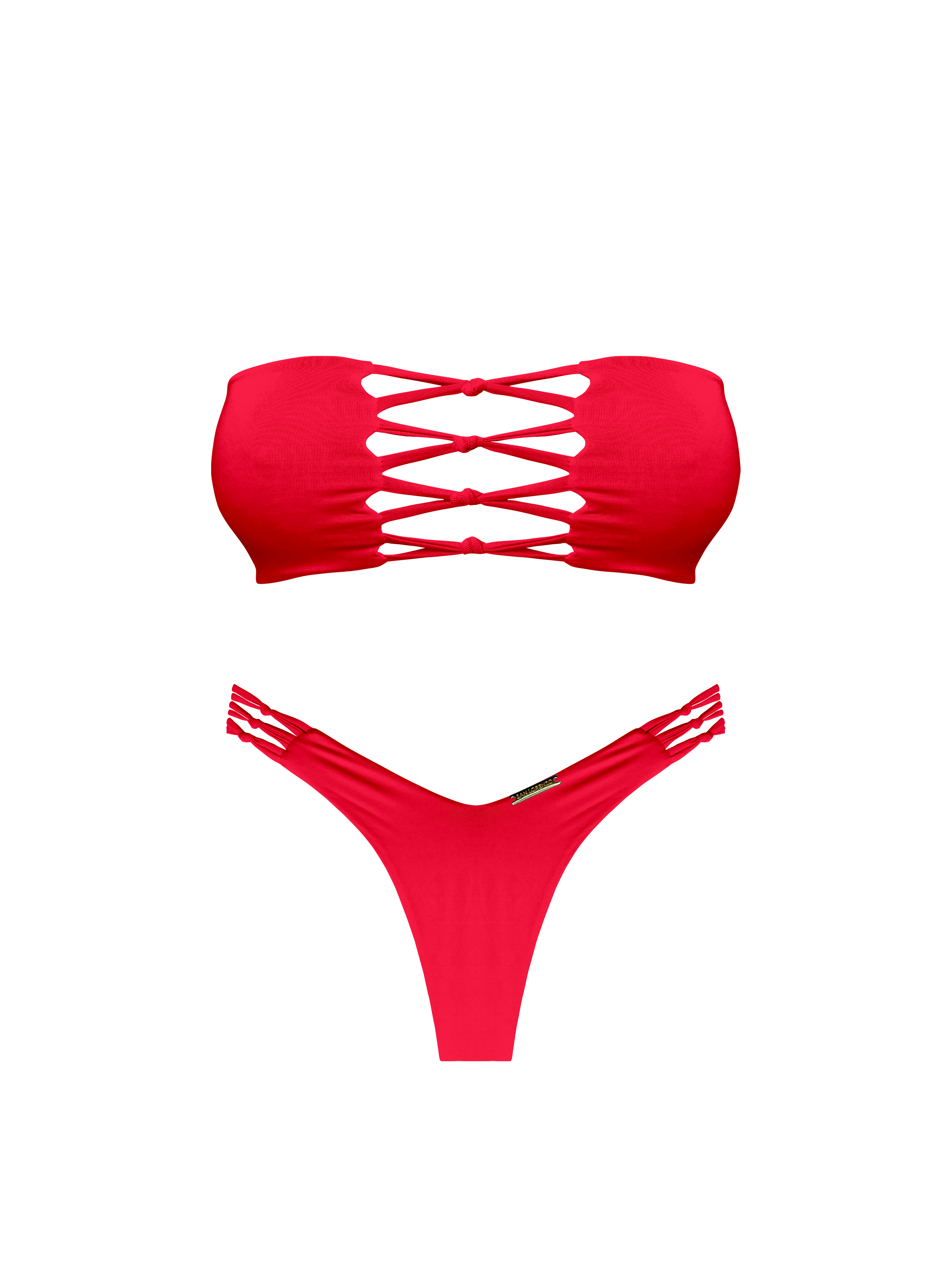 Moorea Lei Blooms Braided Bandeau Bikini Top