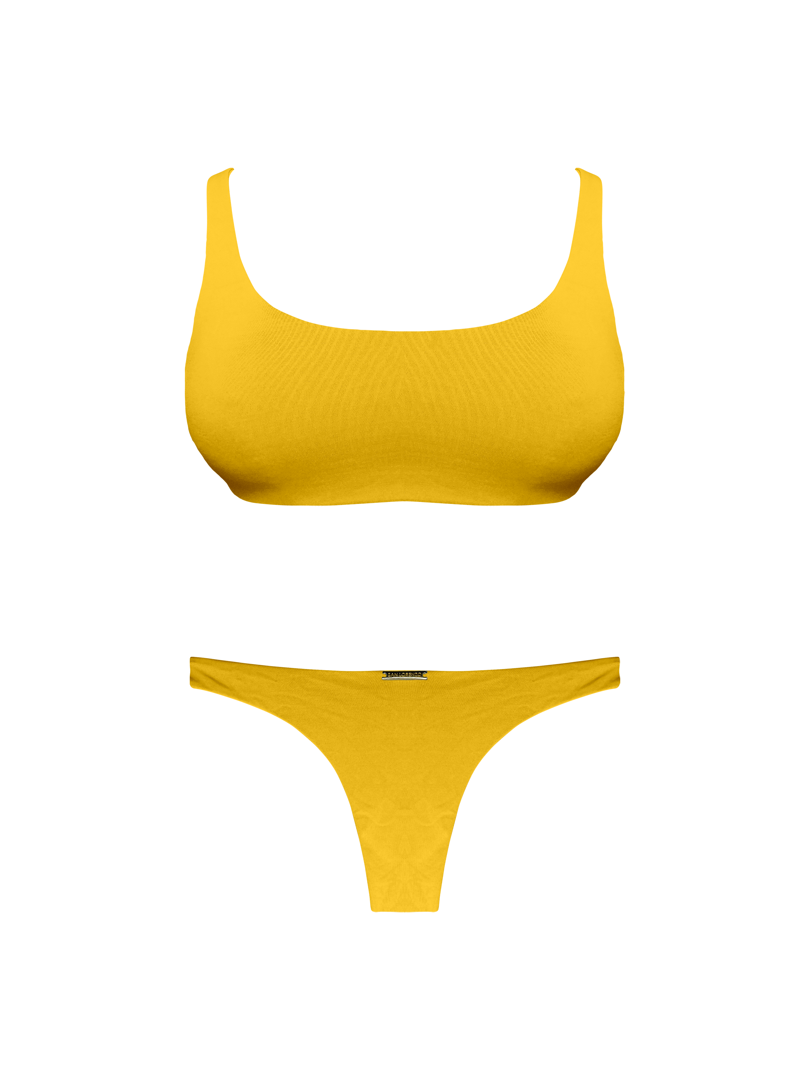 Moorea Golden Island Scoop Neck Bikini Top