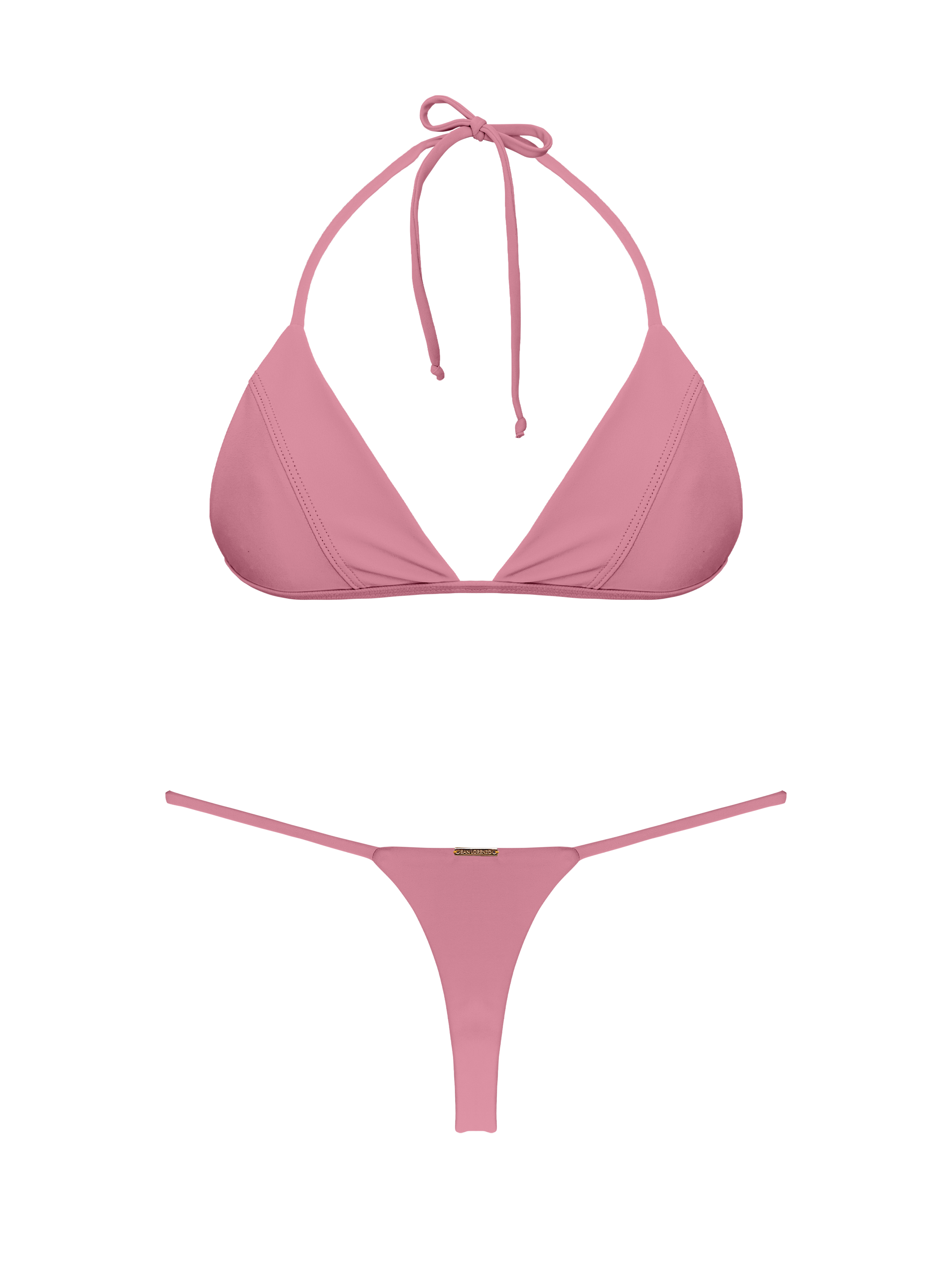 Coral Pink Sand Bra Halter Bikini Top