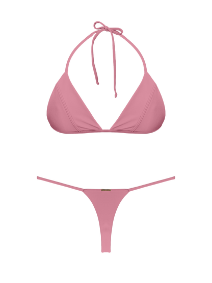 Coral Pink Sand Thong Thin Brief Bikini Bottom