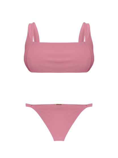 Coral Pink Sand Lowrise Waist Brief Bikini Bottom