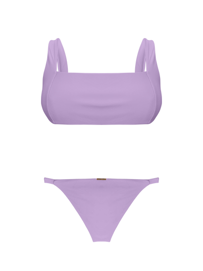 Coral Oceanic Lilac Retro Bikini Top