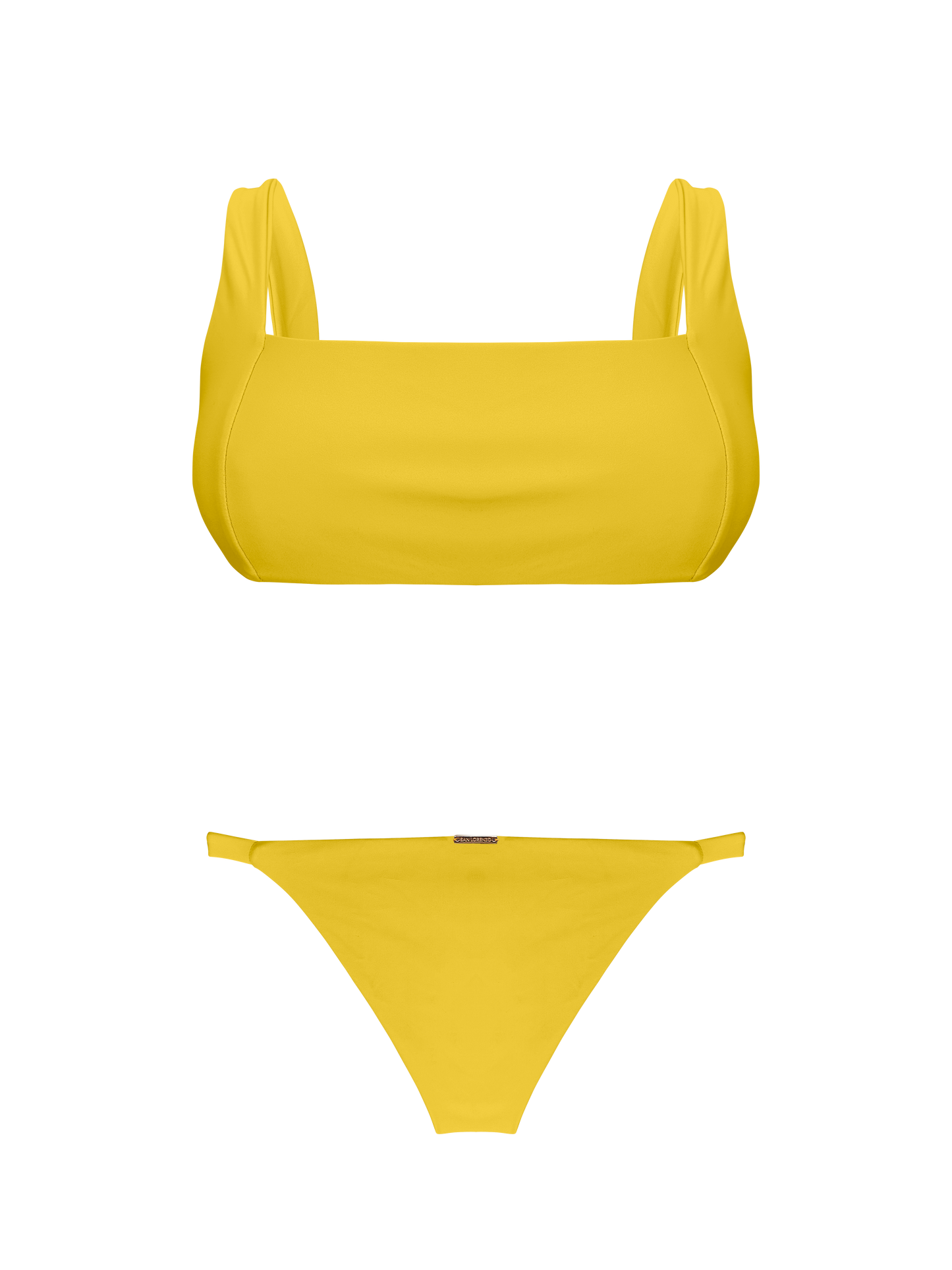 Coral Lemon Luster Lowrise Waist Brief Bikini Bottom