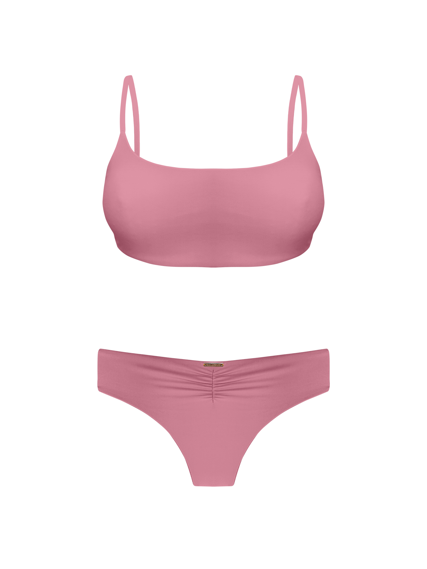 Coral Pink Sand Sport Cross Back Bikini Top