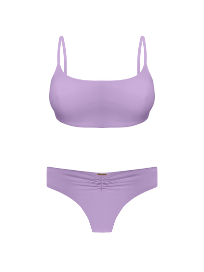 Coral Oceanic Lilac Sport Cross Back Bikini Top