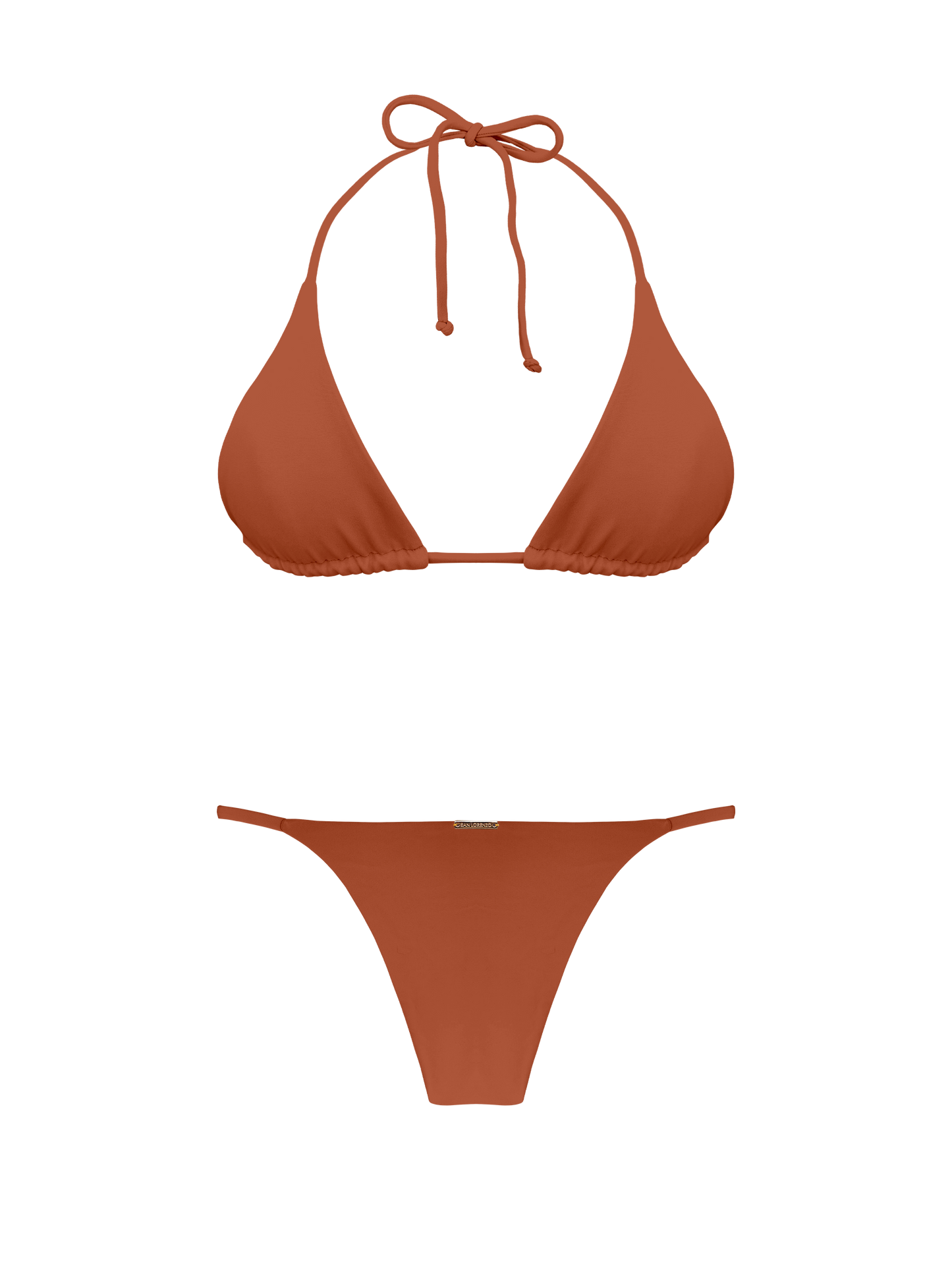 Coral Sunset Glow Classic Triangle Bikini Top
