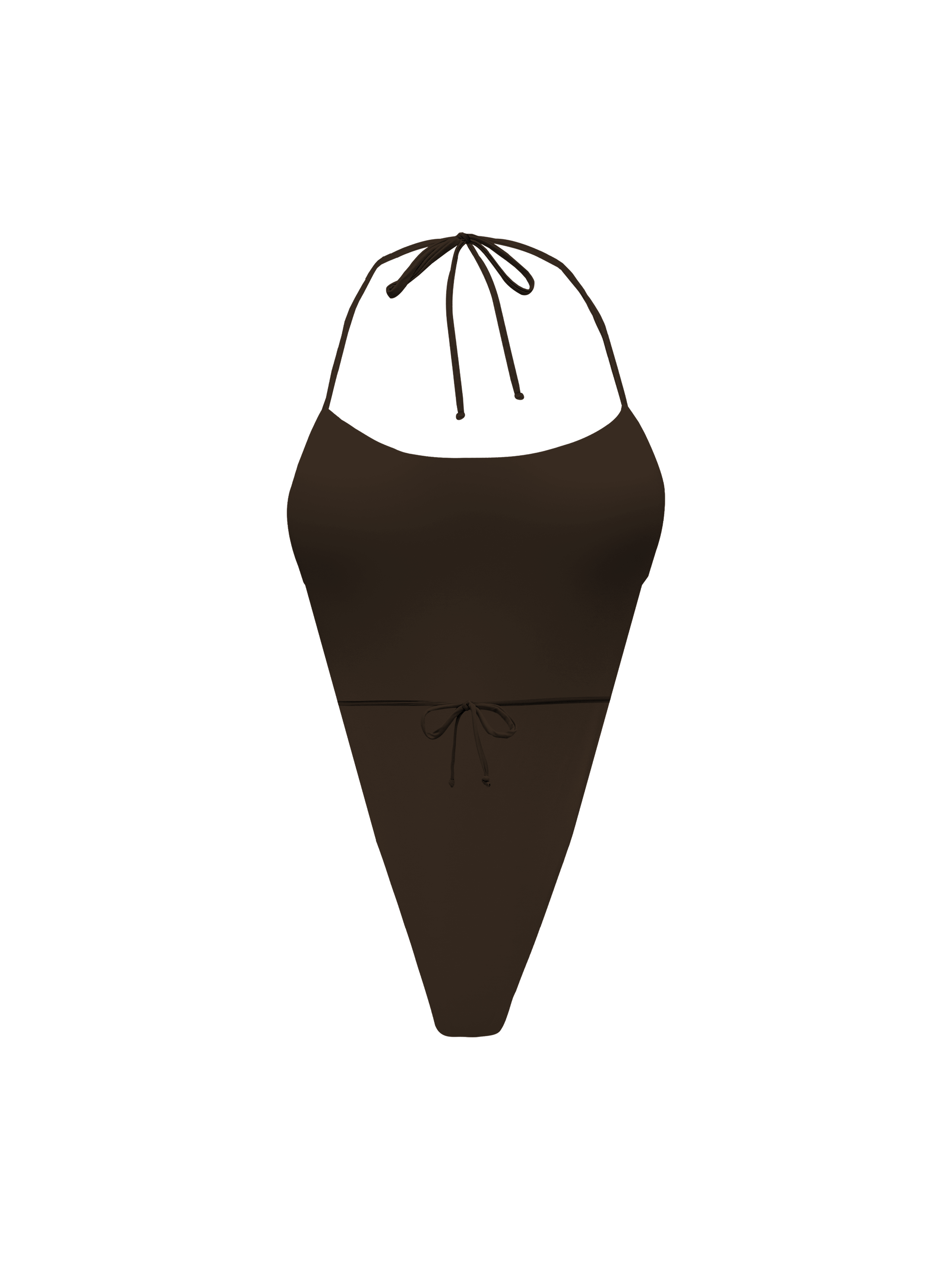 Eterna Chocolate Triangle Thong Bikini One Piece