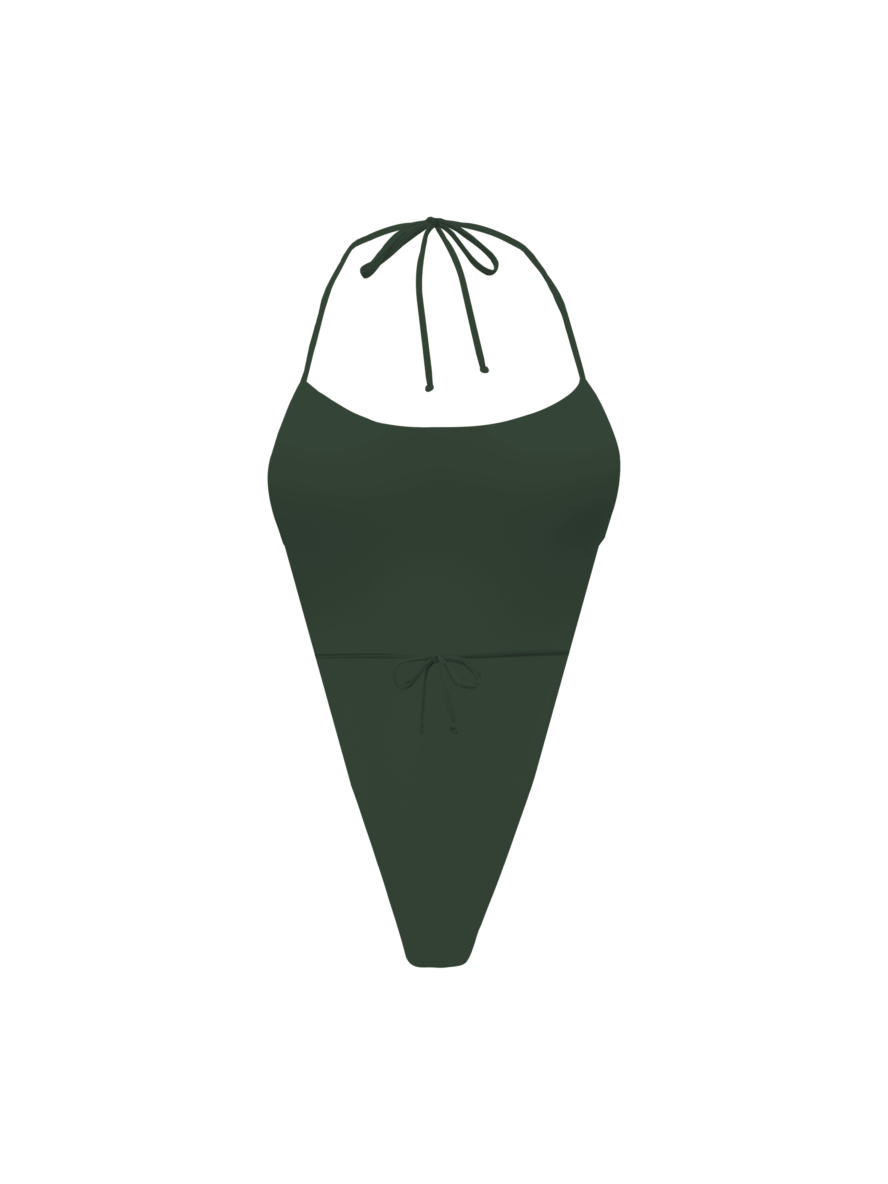 Eterna Lush Olive Triangle Thong Bikini One Piece