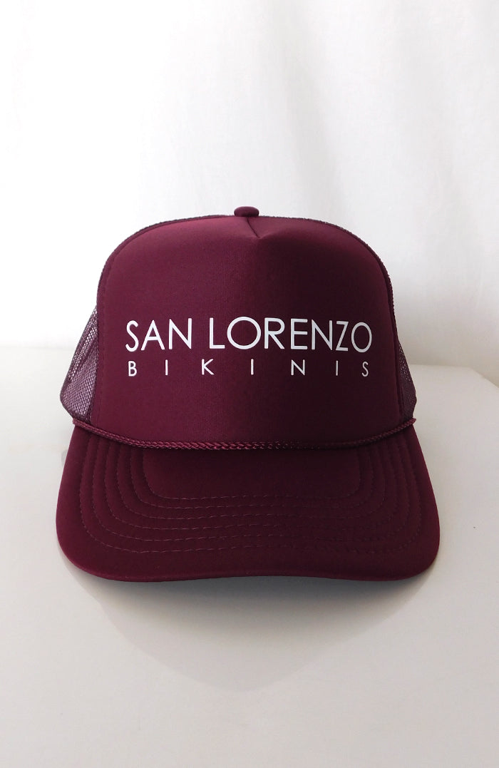 San Lorenzo Bikinis Trucker Hat Maroon