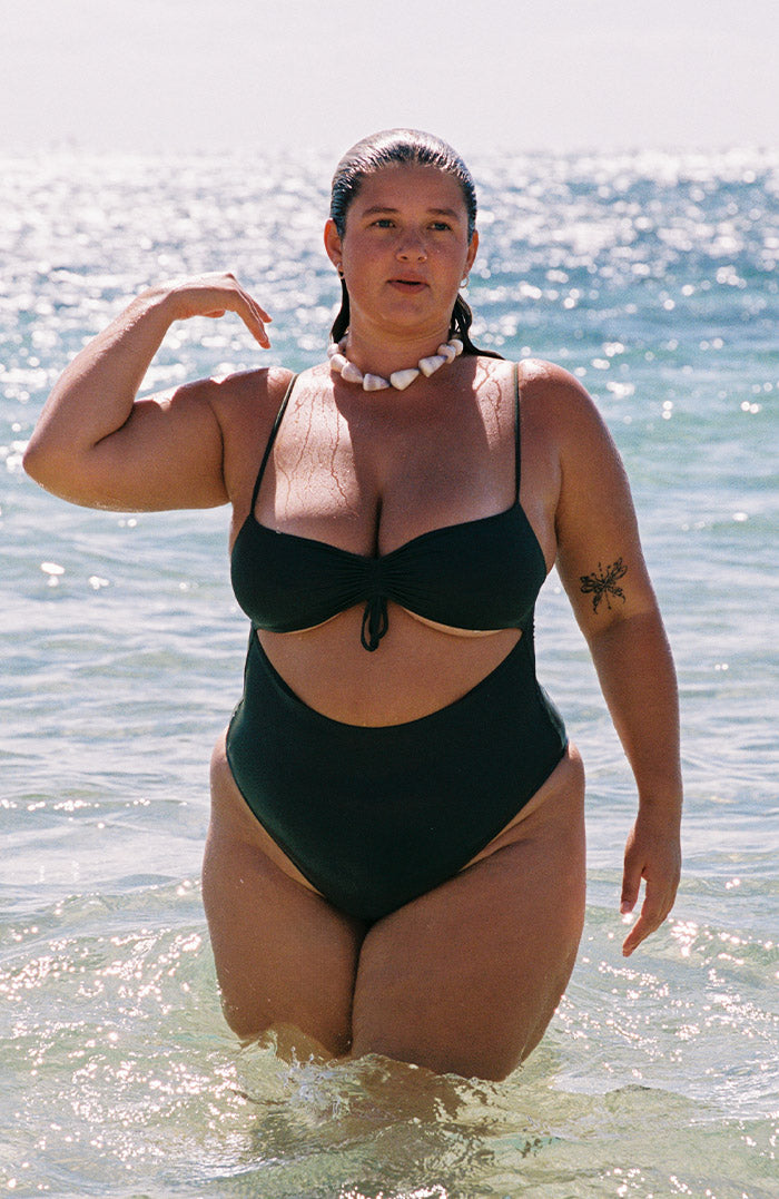 Eterna Chocolate Retro Cut Out Bikini One Piece