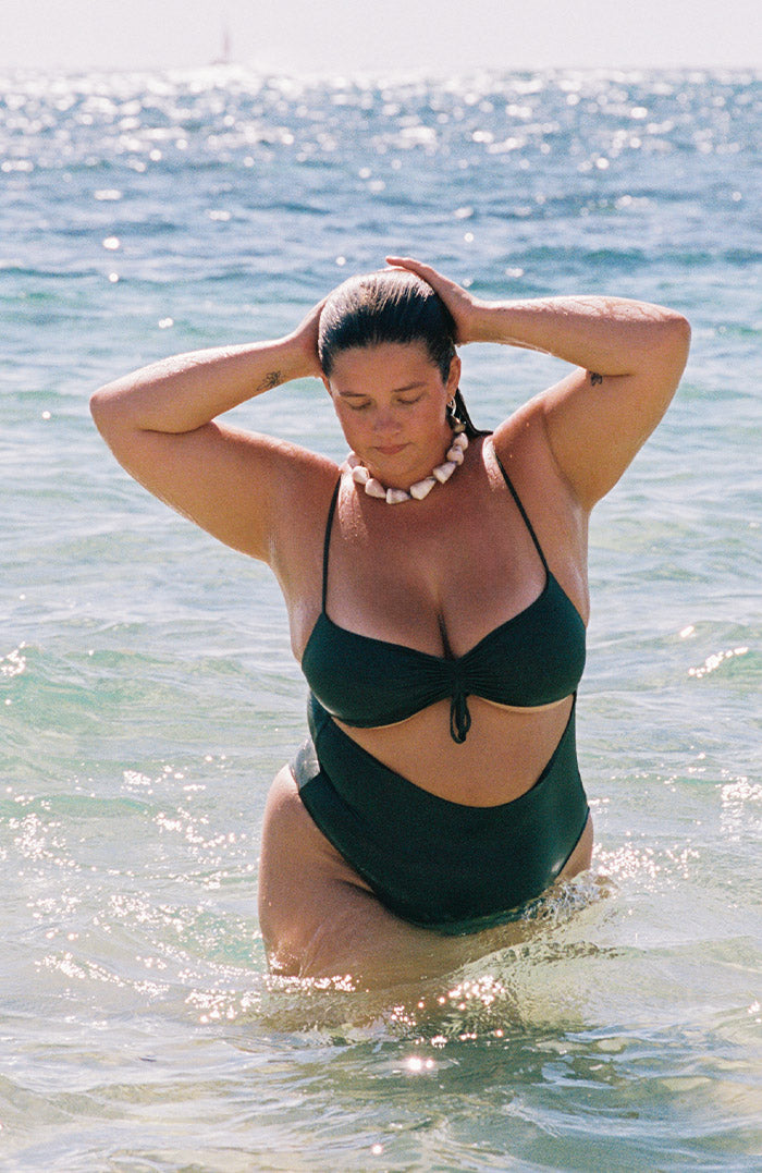 Eterna Chocolate Retro Cut Out Bikini One Piece