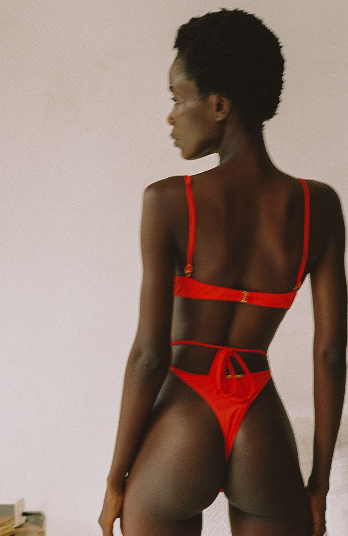 Eterna True Crimson Triangle Thong Bikini One Piece