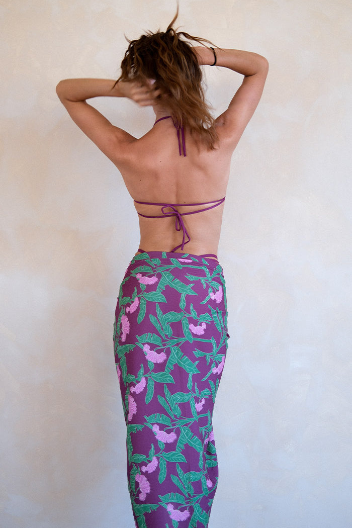 Kaia Floral Plum Sarong