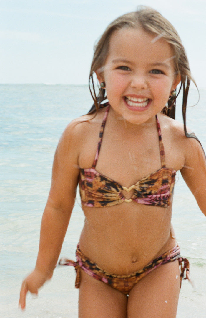 Keiki Kaia Sari Bloom Heart Bandeau Bikini Top