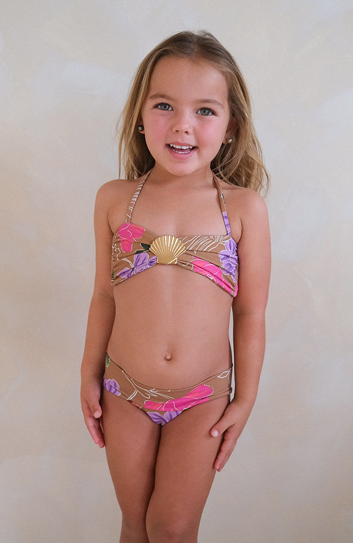 Keiki Kaia Wild Blossom Shell Bandeau Bikini Top – San Lorenzo Bikinis