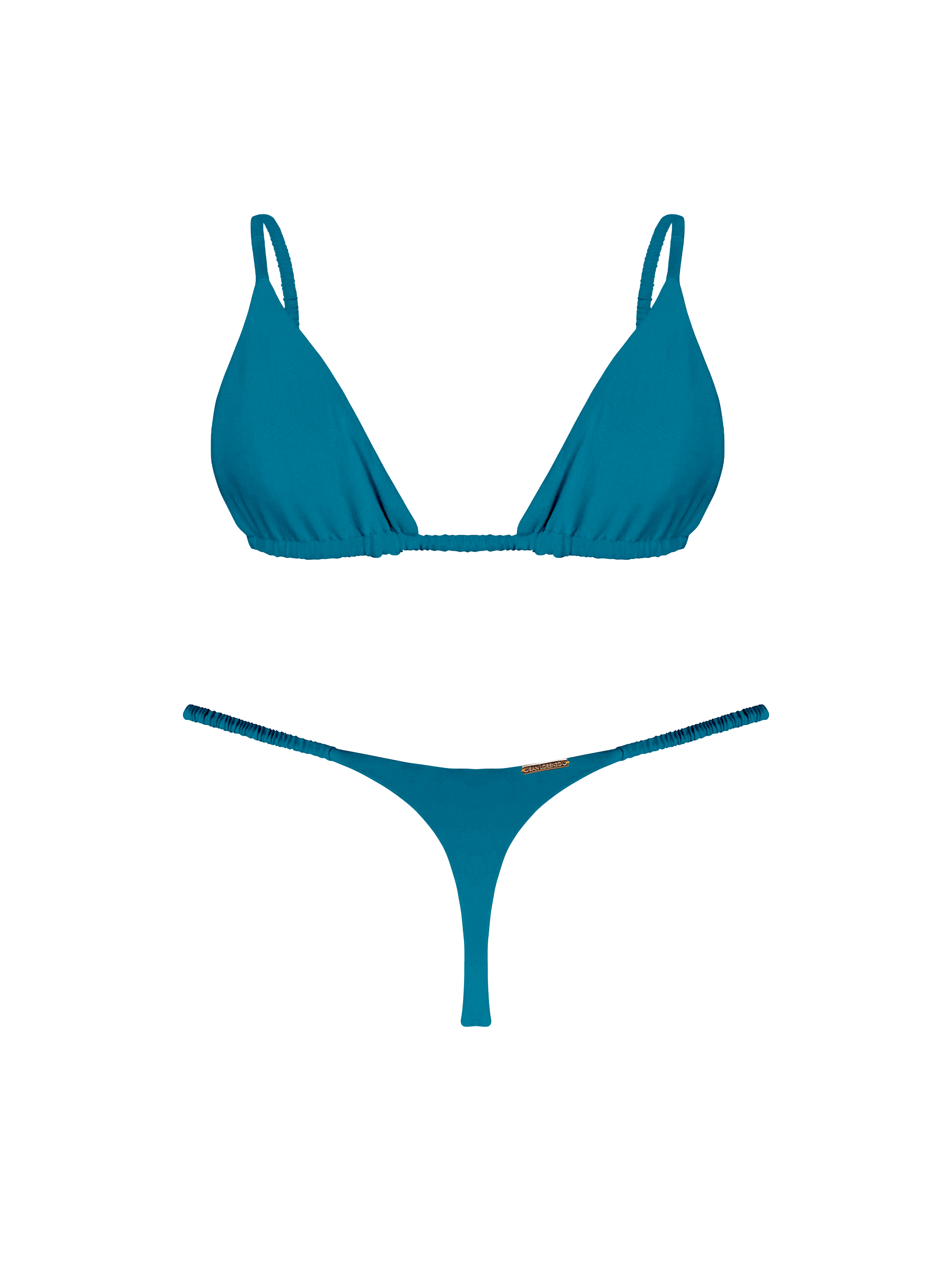 Marrakesh Esmeralda Ruched Thin Brief Bikini Bottom