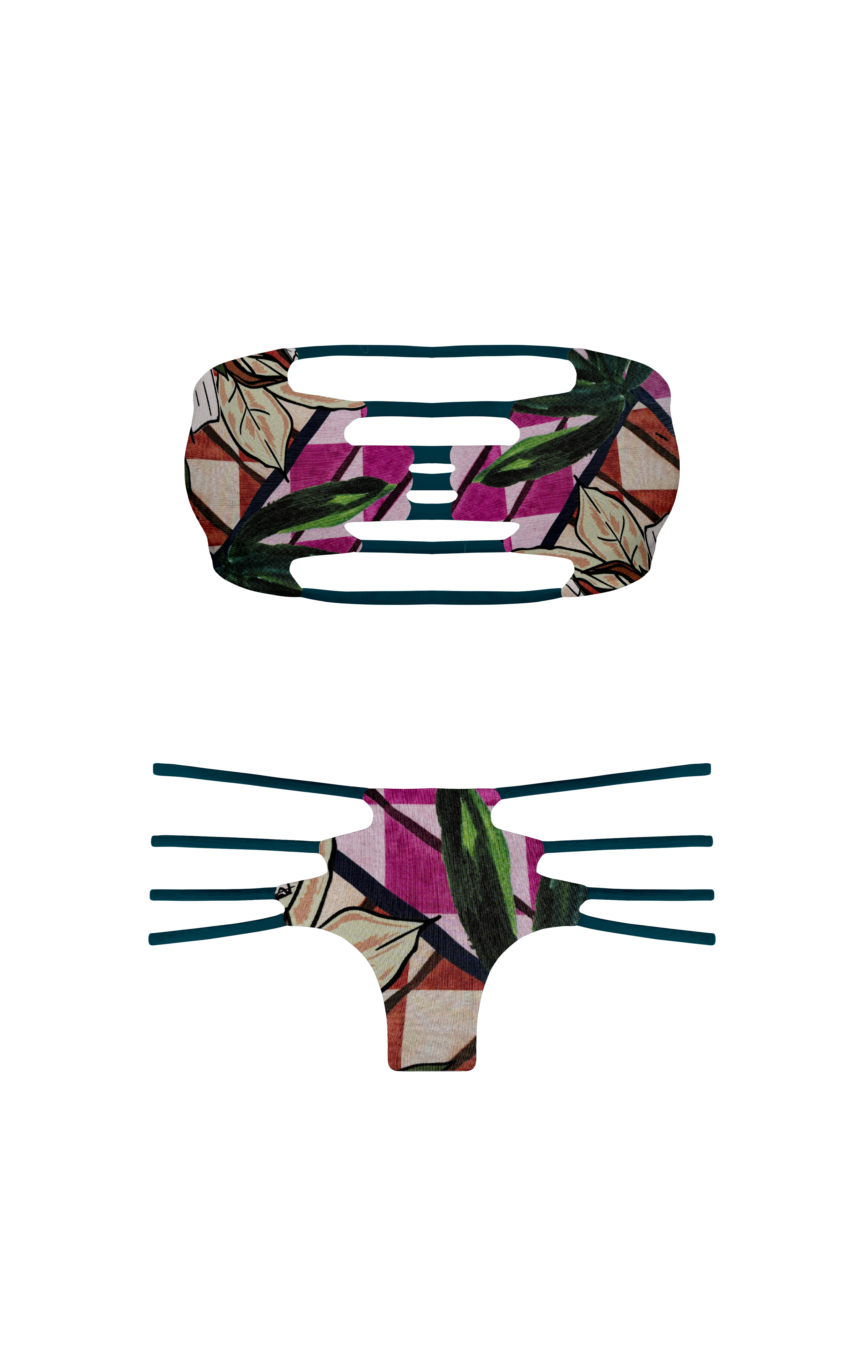 Island Palms Lafayette Diamond Strap Bikini Bottom