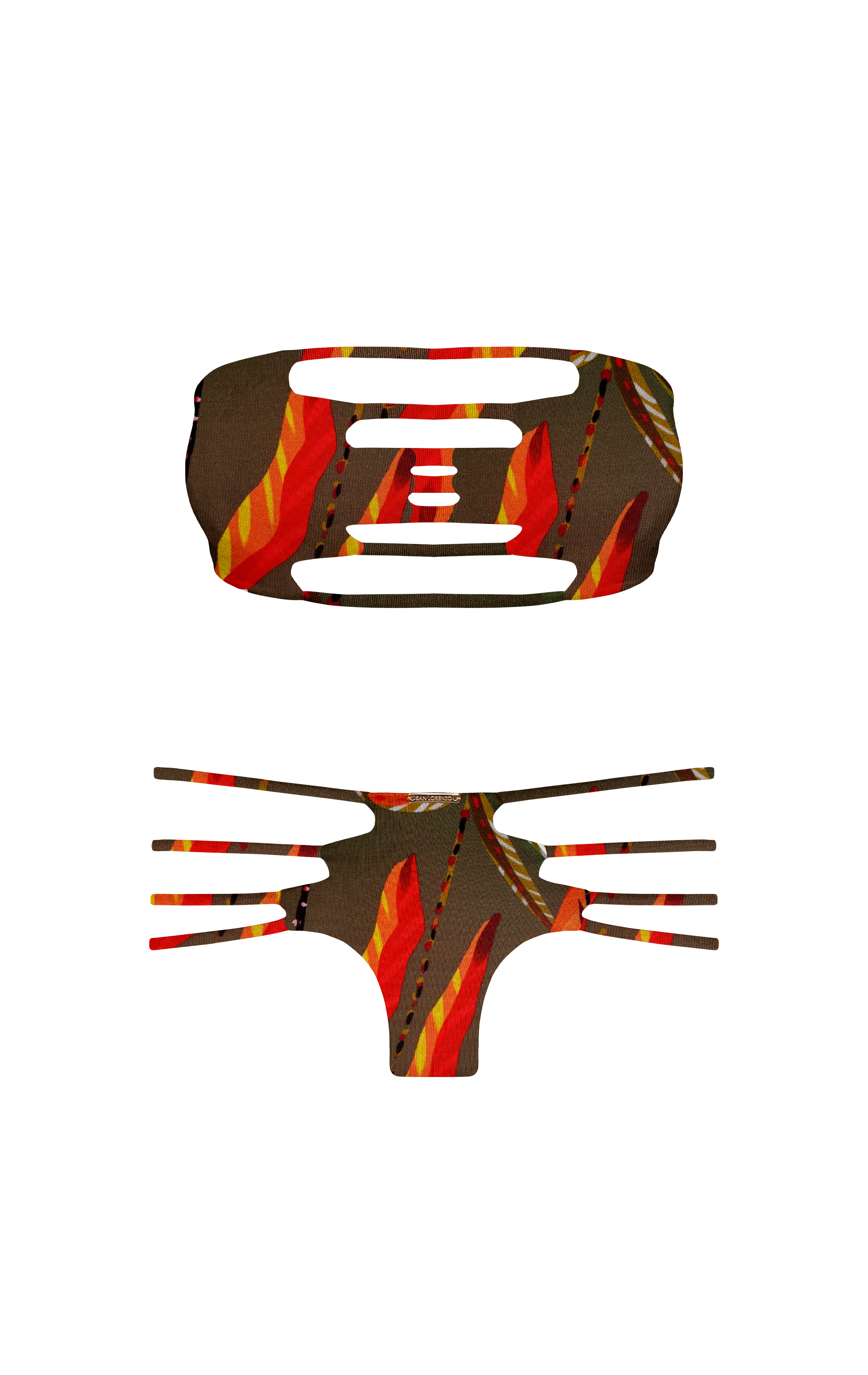 Island Palms Birds Of Paradise Diamond Strap Bikini Bottom