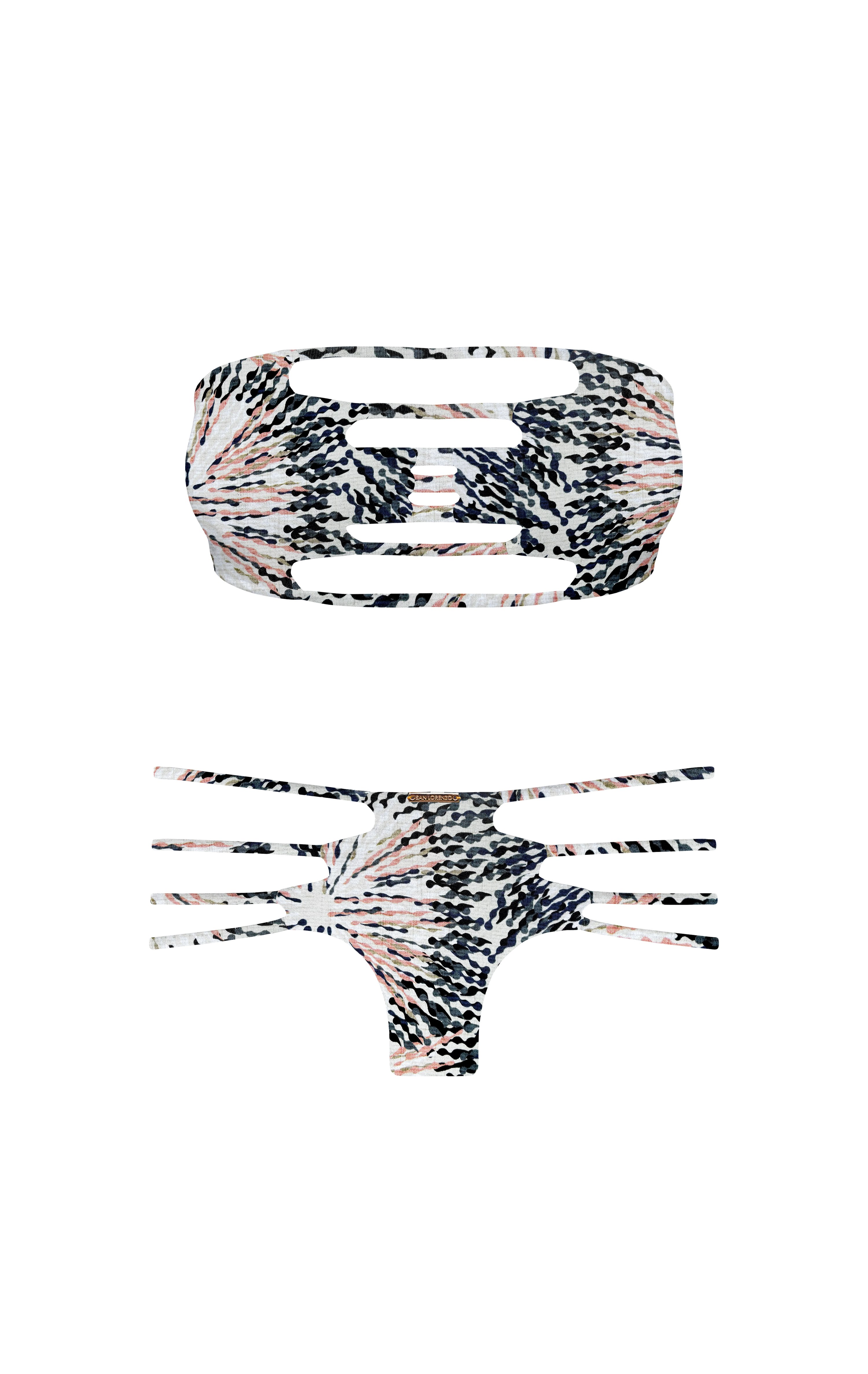 Island Palms Striking Reef Diamond Strap Bikini Bottom