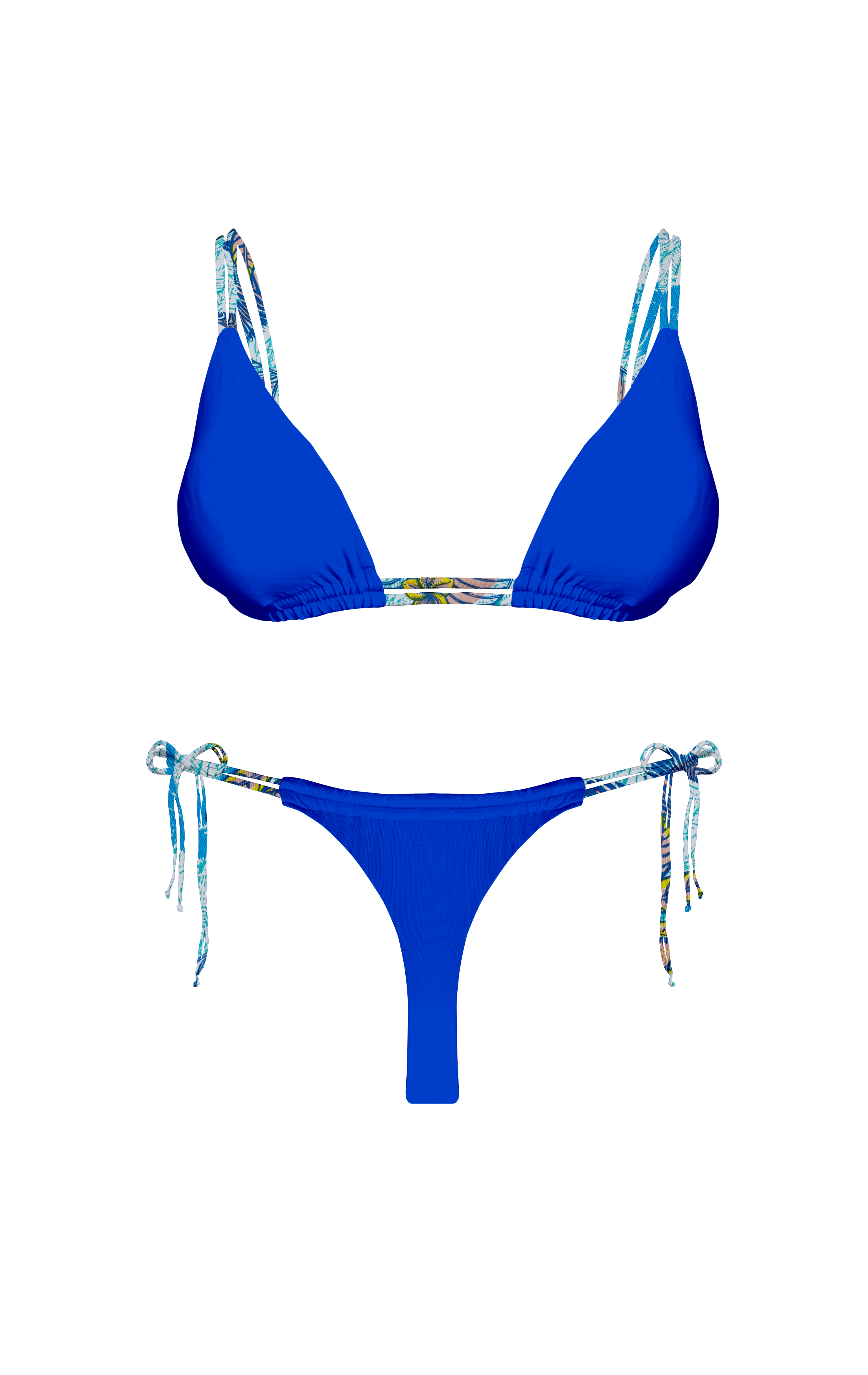 Island Palms Sea Glow Double Loop String Bikini Bottom