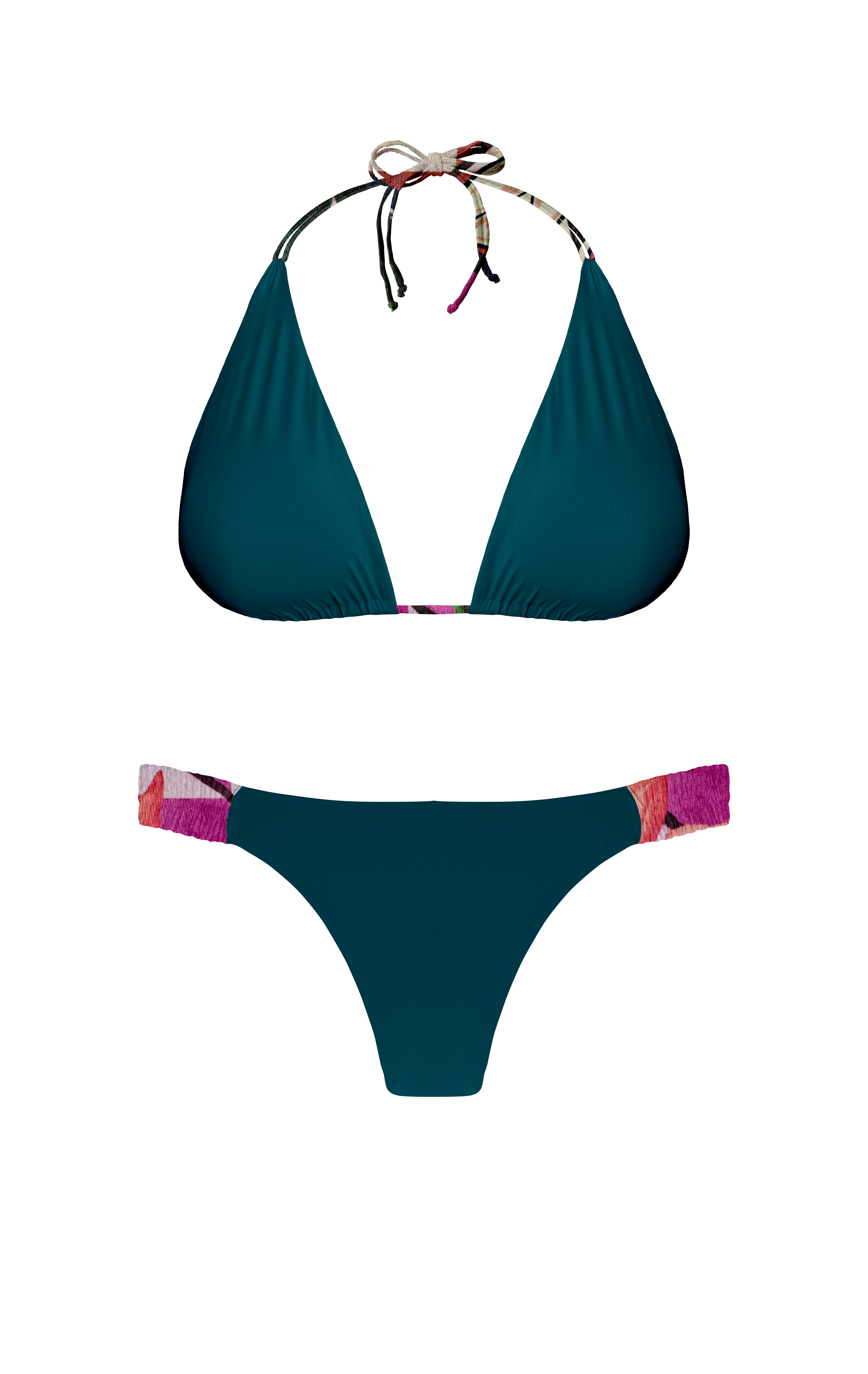 Island Palms Ebony Classic Triangle Bikini Top