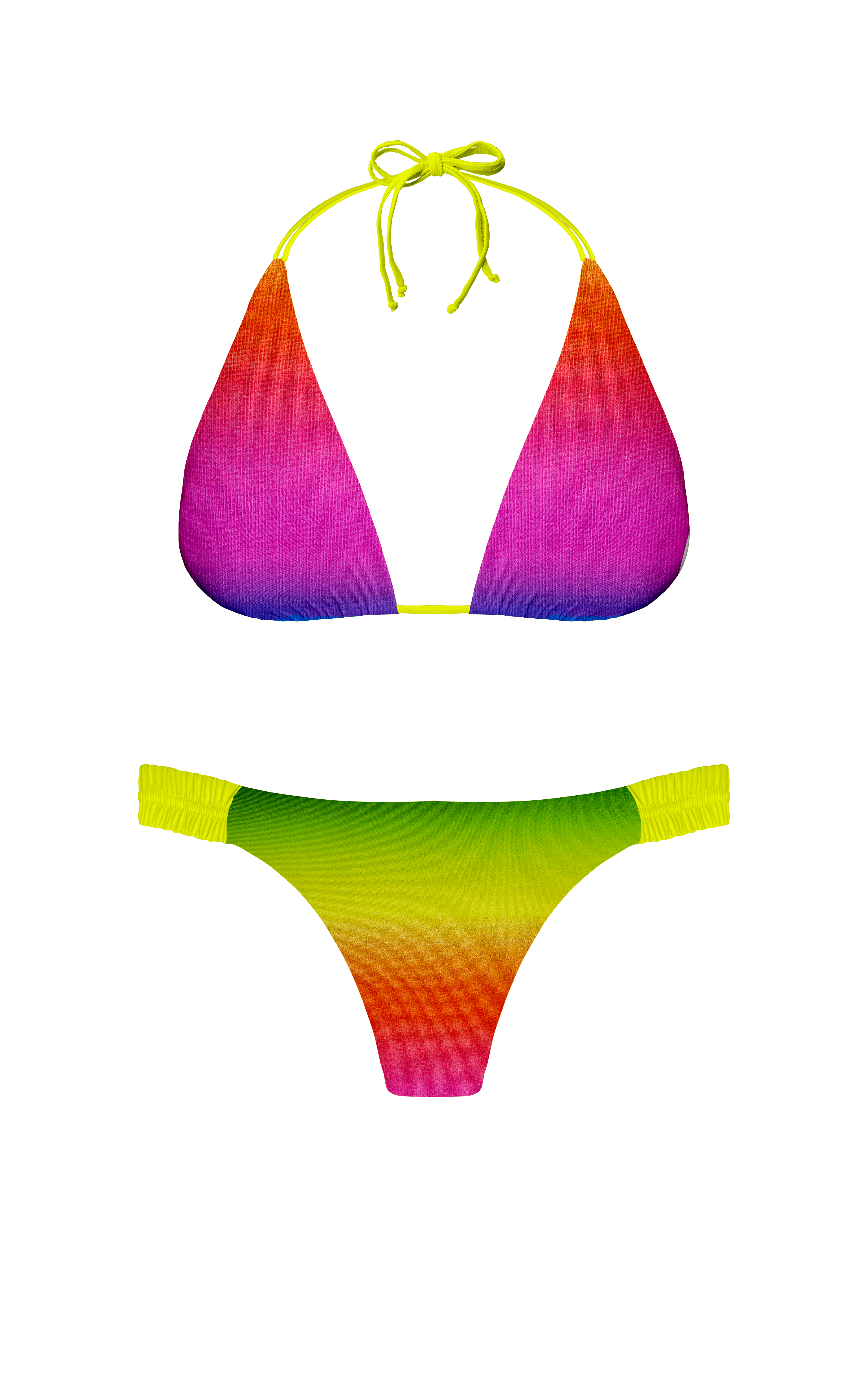 Island Palms Golden Blossom Classic Triangle Bikini Top